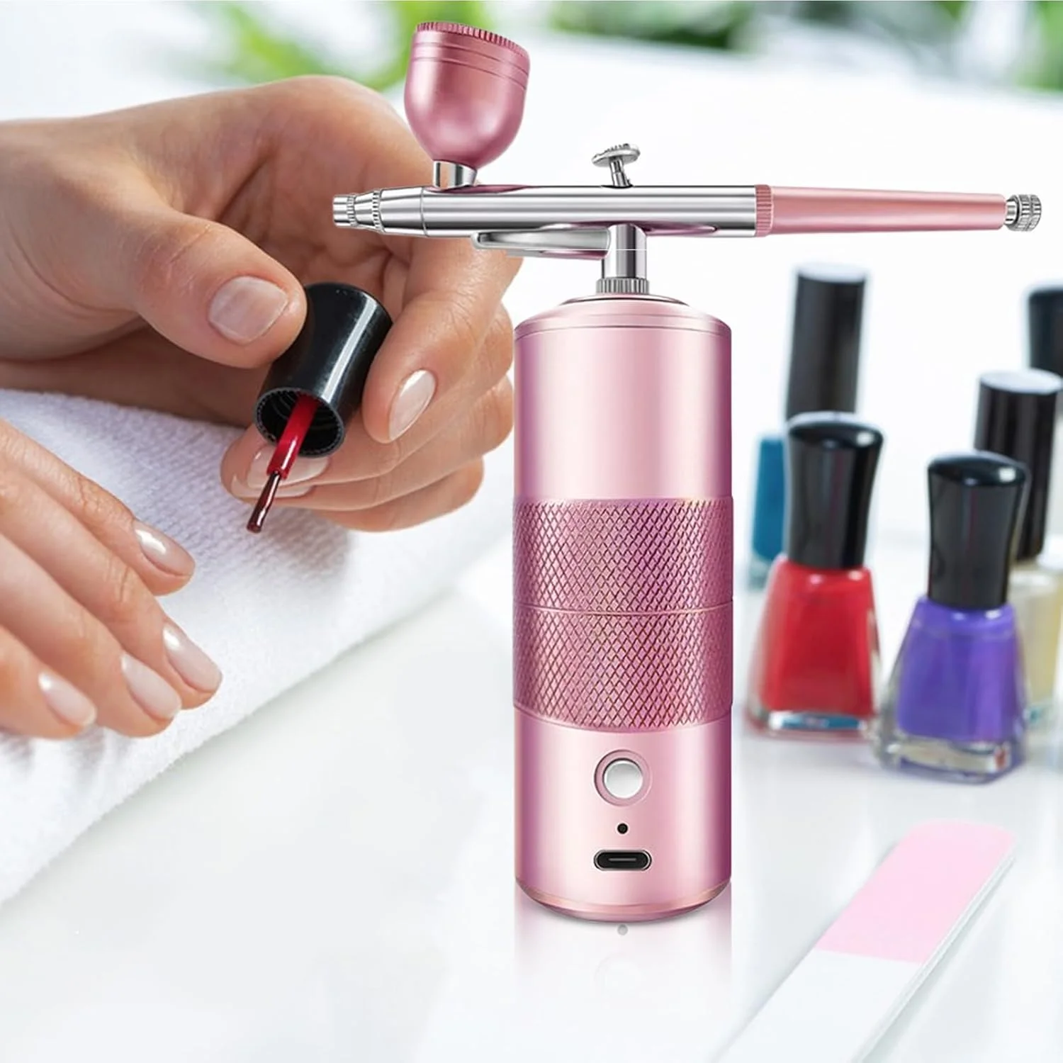 کیت ایربراش ناخن، ایربراش بی سیم، دستگاه رنگ آمیزی بی سیم برای آرایش مو، نقاشی دیواری، کفش، کیک، ماشین، مبتدی، آرایشگر، تزئین، سرگرمی کیت ایربراش ناخن، ایربراش بی سیم، دستگاه رنگ آمیزی بی سیم برای آرایش مو، نقاشی دیواری، کفش، کیک، ماشین، مبتدی، آرایشگر، تزئین، سرگرمی