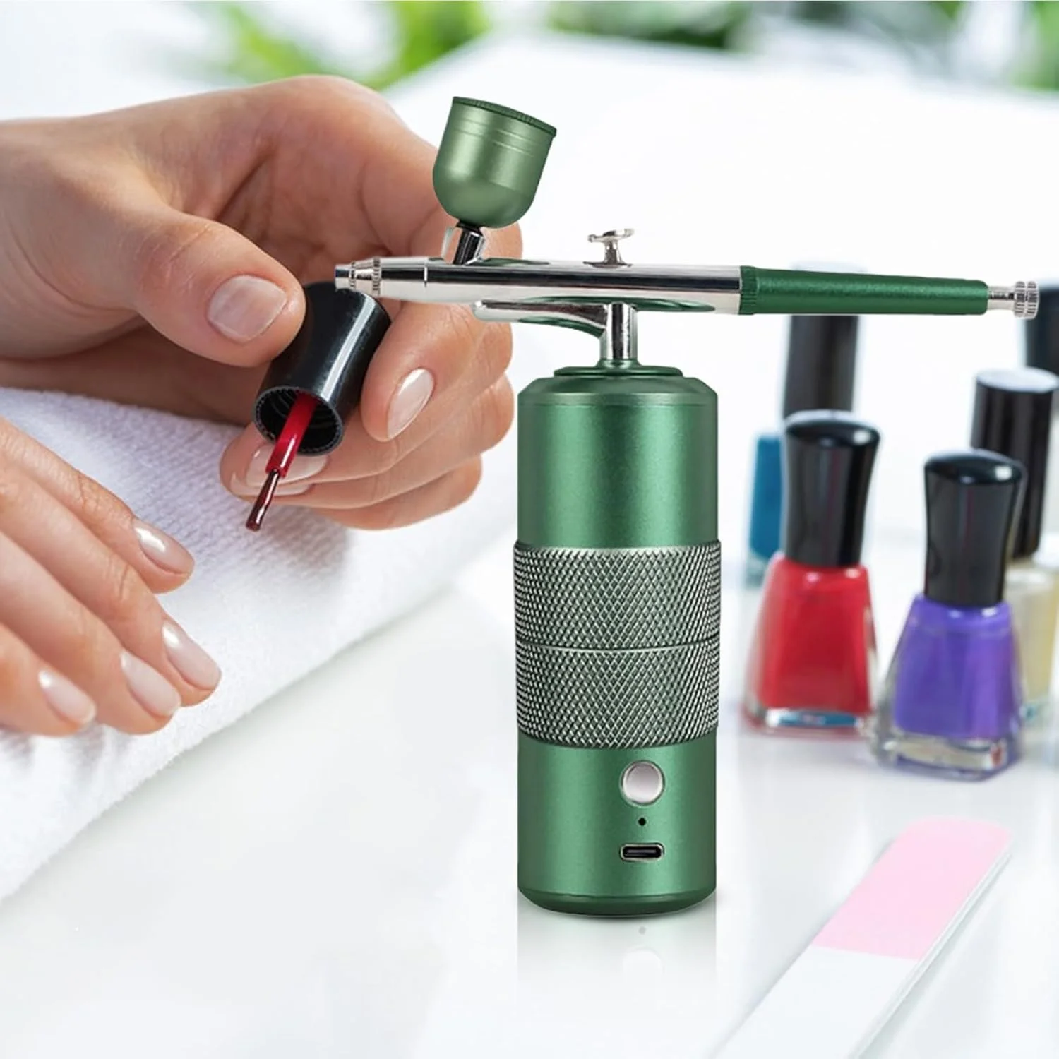 کیت ایربراش ناخن، ایربراش بیسیم | ست لوازم نقاشی قابل حمل خودرو برای مبتدیان، آرایش صورت، هنر کفش، گرافیتی، مو، کیک کیت ایربراش ناخن، ایربراش بیسیم | ست لوازم نقاشی قابل حمل خودرو برای مبتدیان، آرایش صورت، هنر کفش، گرافیتی، مو، کیک