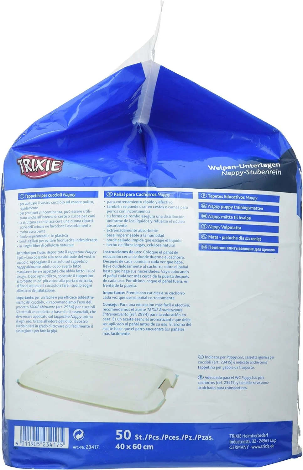 پد آموزشی سگ تریکسی، 50 عددی، 60x40 سانتی متر پد آموزشی سگ تریکسی، 50 عددی، 60x40 سانتی متر