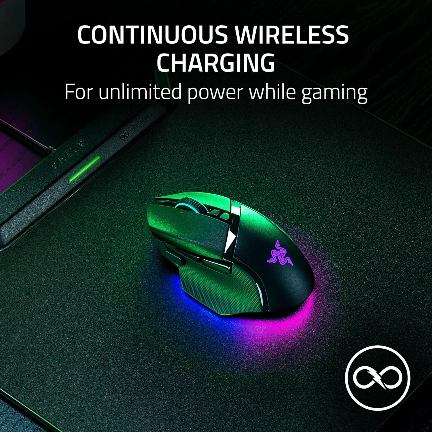 سیستم شارژ بیسیم Razer HyperFlux V2: شارژ بیسیم مداوم، اتصال خودکار، اتصال ماوس و کیبورد بدون دانگل، نشانگر LED شارژ، پایه لاستیکی ضد لغزش - سطح سخت سیستم شارژ بیسیم Razer HyperFlux V2: شارژ بیسیم مداوم، اتصال خودکار، اتصال ماوس و کیبورد بدون دانگل، نشانگر LED شارژ، پایه لاستیکی ضد لغزش - سطح سخت