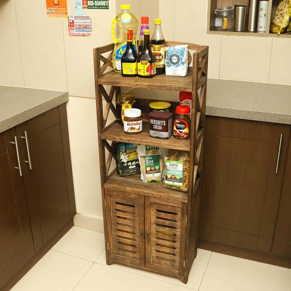 کابینت ذخیره سازی آشپزخانه YATAI، قفسه چوبی چند منظوره، قفسه ادویه ایستاده 3 طبقه برای صرفه جویی در فضا با کابین، قفسه های ذخیره سازی برای قفسه کتاب، گل، خانه، حمام، مبلمان اتاق نشیمن کابینت ذخیره سازی آشپزخانه YATAI، قفسه چوبی چند منظوره، قفسه ادویه ایستاده 3 طبقه برای صرفه جویی در فضا با کابین، قفسه های ذخیره سازی برای قفسه کتاب، گل، خانه، حمام، مبلمان اتاق نشیمن