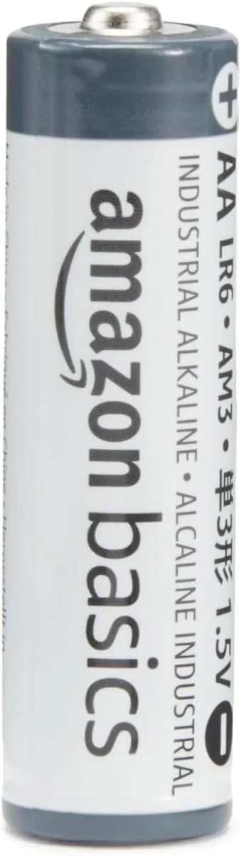 بسته 150 عددی باتری آلکالاین AA صنعتی آمازون بیسیکس، 1.5 ولت، ماندگاری 5 ساله
