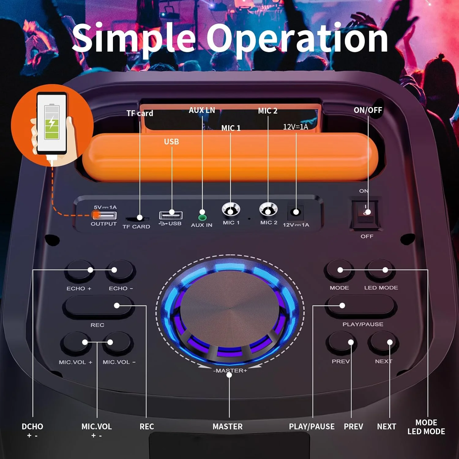 دستگاه کارائوکه JYX با 2 میکروفون بی سیم برای بزرگسالان، ساب ووفر 8 اینچی، بلندگوی بلوتوث بزرگ با توان پیک 500 وات، سیستم PA با نور DJ دستگاه کارائوکه JYX با 2 میکروفون بی سیم برای بزرگسالان، ساب ووفر 8 اینچی، بلندگوی بلوتوث بزرگ با توان پیک 500 وات، سیستم PA با نور DJ