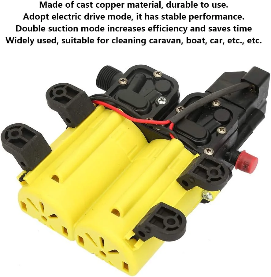 الپریکو 3208، پمپ برقی 12 ولت 100 وات با مکش دوگانه برای تمیز کردن کاروان، قایق، ماشین و غیره. (#1)