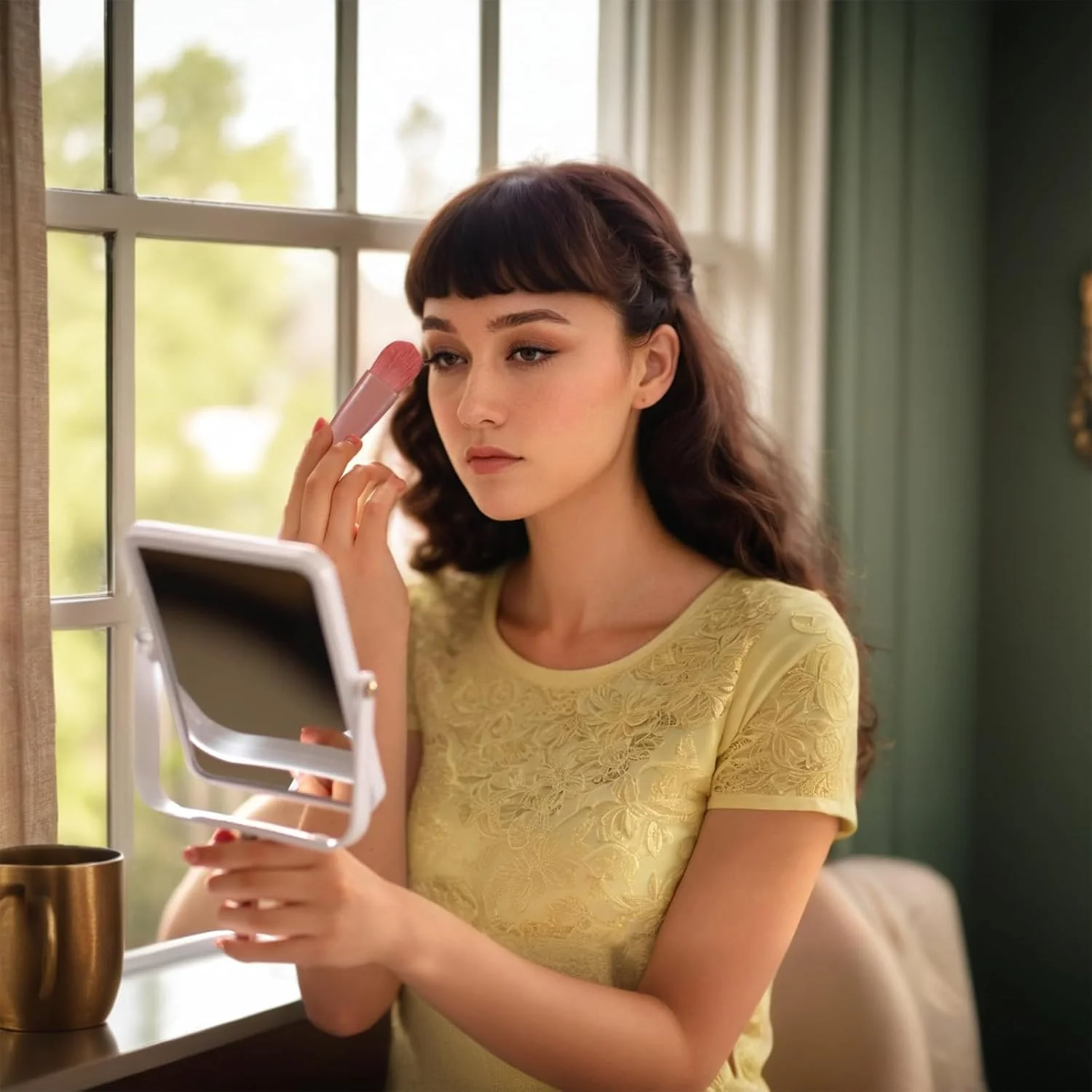 ست برس آرایشی مسافرتی کوچک - 5 برس ضروری با آینه، کیت لوازم آرایشی قابل حمل برای زیبایی در هر زمان و هر مکان، عملکرد کامل در طراحی جمع و جور ست برس آرایشی مسافرتی کوچک - 5 برس ضروری با آینه، کیت لوازم آرایشی قابل حمل برای زیبایی در هر زمان و هر مکان، عملکرد کامل در طراحی جمع و جور