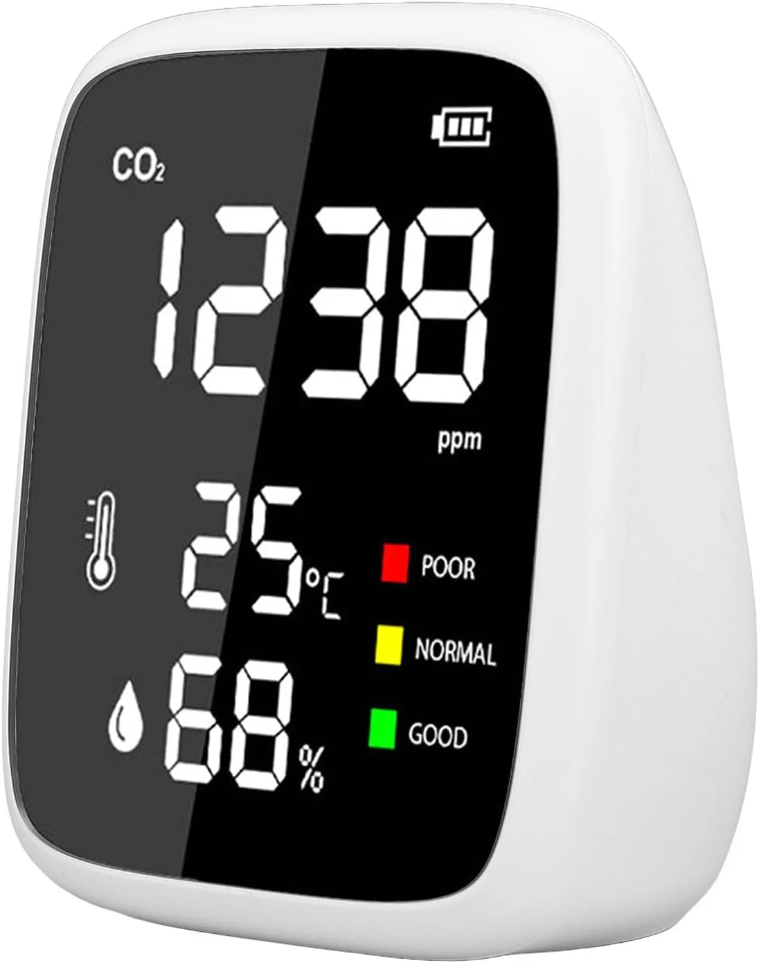 دستگاه مینی تشخیص دی اکسید کربن Jiawu، تست کیفیت هوای داخل خانه، قابل استفاده در هر مکان