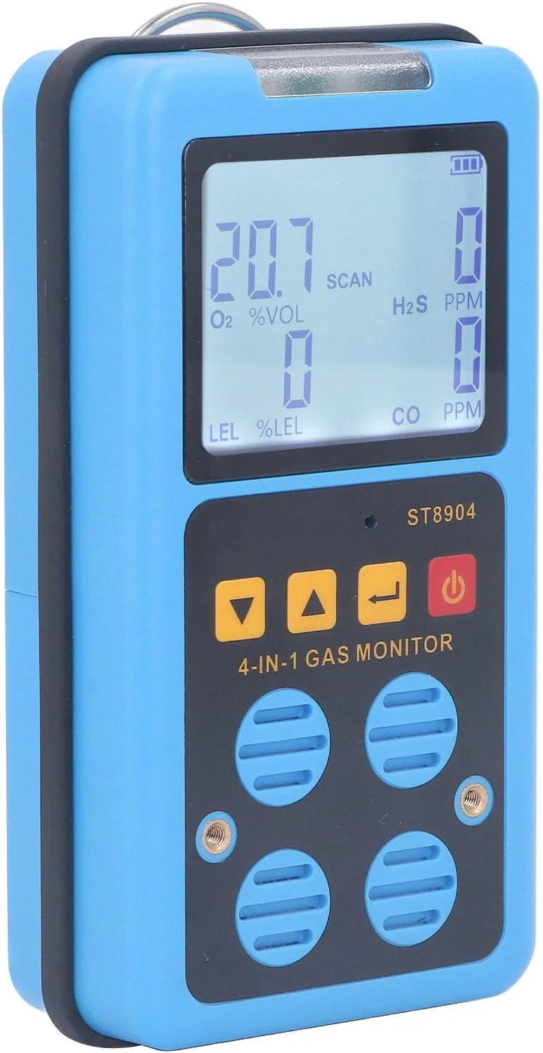 دستگاه سنجش گاز Cryfokt، اندازه گیری دقیق با حساسیت بالا، 3 حالت هشدار، 4 در 1 برای صنایع شیمیایی