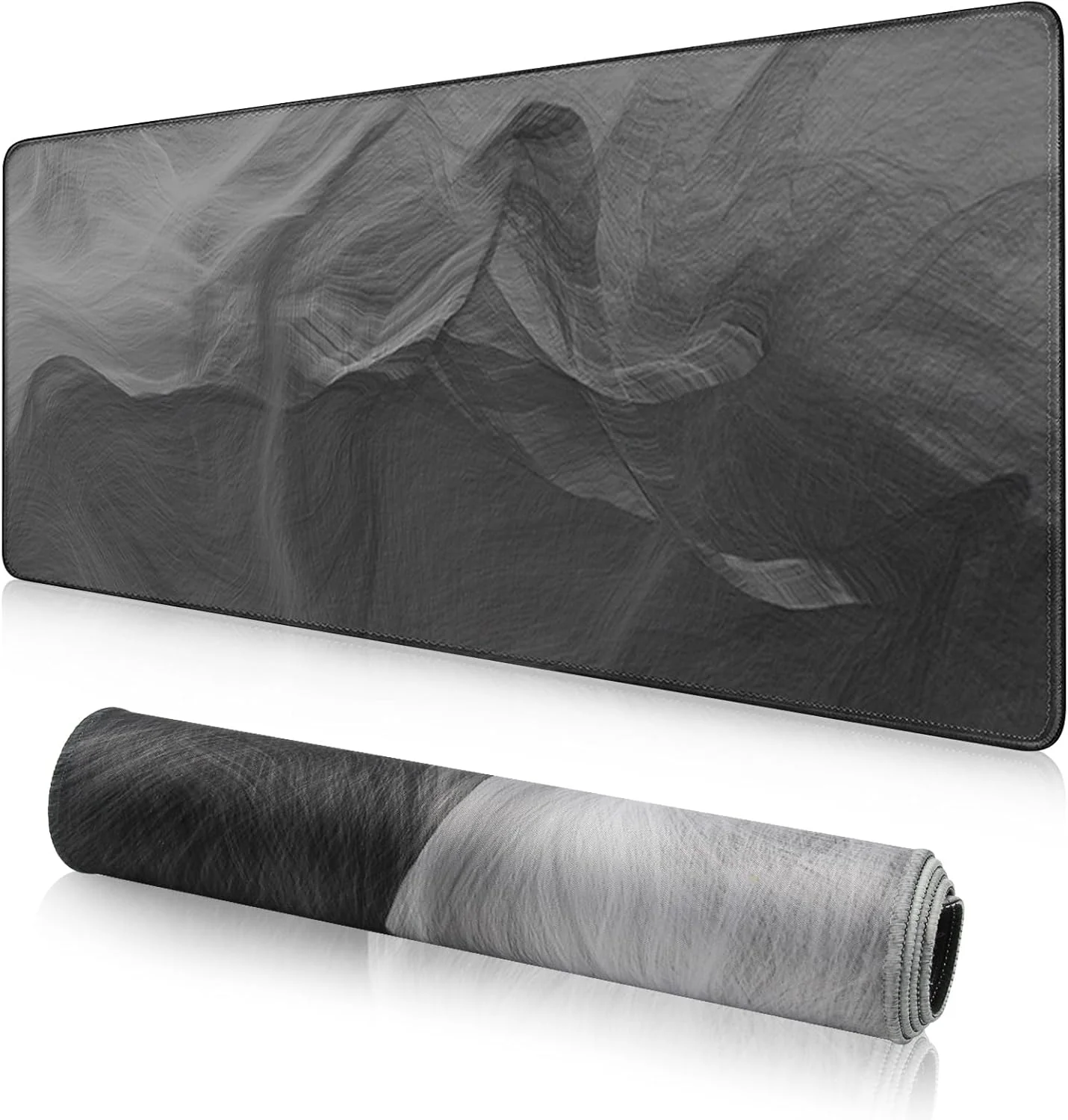 پد ماوس بزرگ برای کیبورد و ماوس با پایه لاستیکی ضد لغزش، پد کیبورد XL برای خانه و محل کار (طرح شستشوی جوهر، 800x300x3 میلی متر)