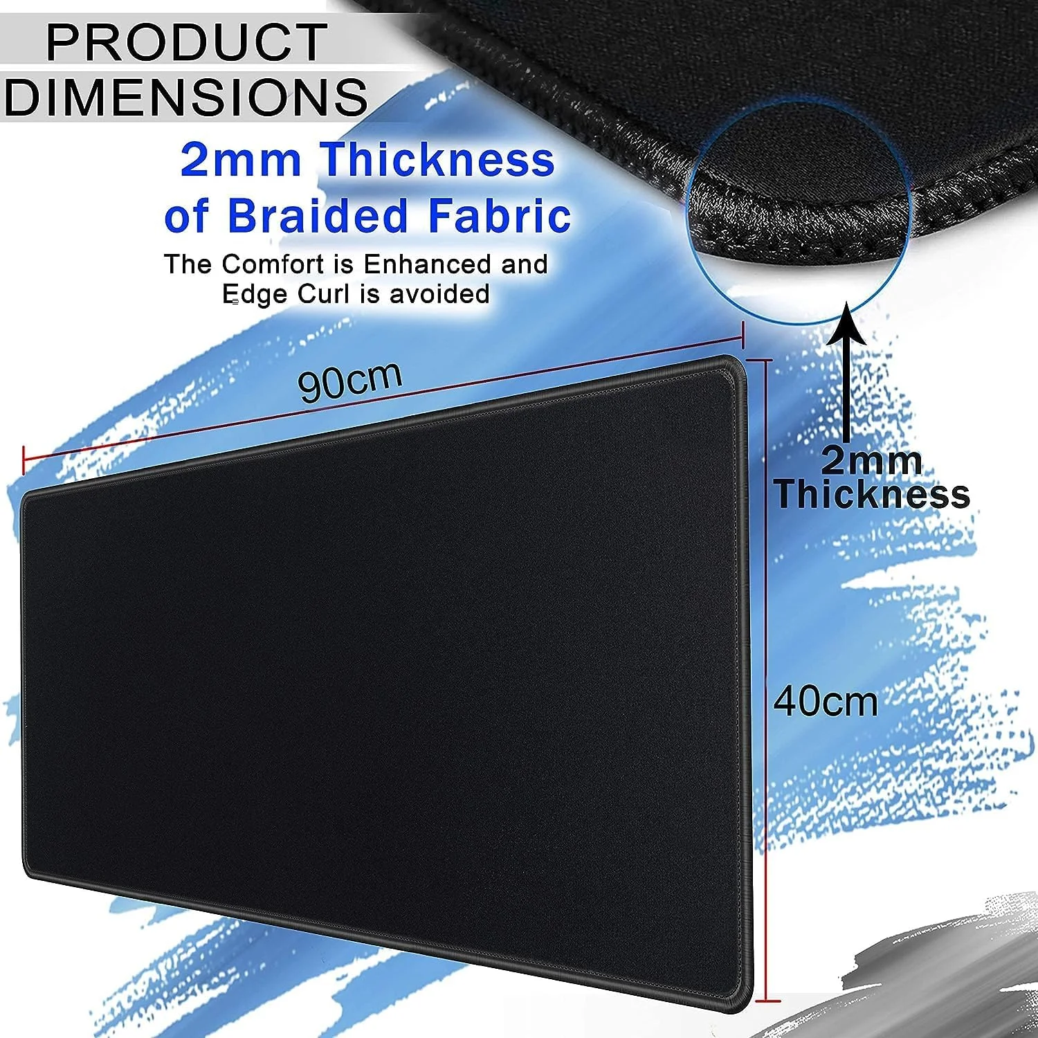 پد ماوس گیمینگ بزرگ Storite، ابعاد 900x400x2 میلیمتر | زیرانداز میز بزرگ مقاوم در برابر آب با لبههای دوخته شده و پایه لاستیکی ضد لغزش برای لپتاپ، کیبورد و کامپیوتر - مشکی پد ماوس گیمینگ بزرگ Storite، ابعاد 900x400x2 میلیمتر | زیرانداز میز بزرگ مقاوم در برابر آب با لبههای دوخته شده و پایه لاستیکی ضد لغزش برای لپتاپ، کیبورد و کامپیوتر - مشکی