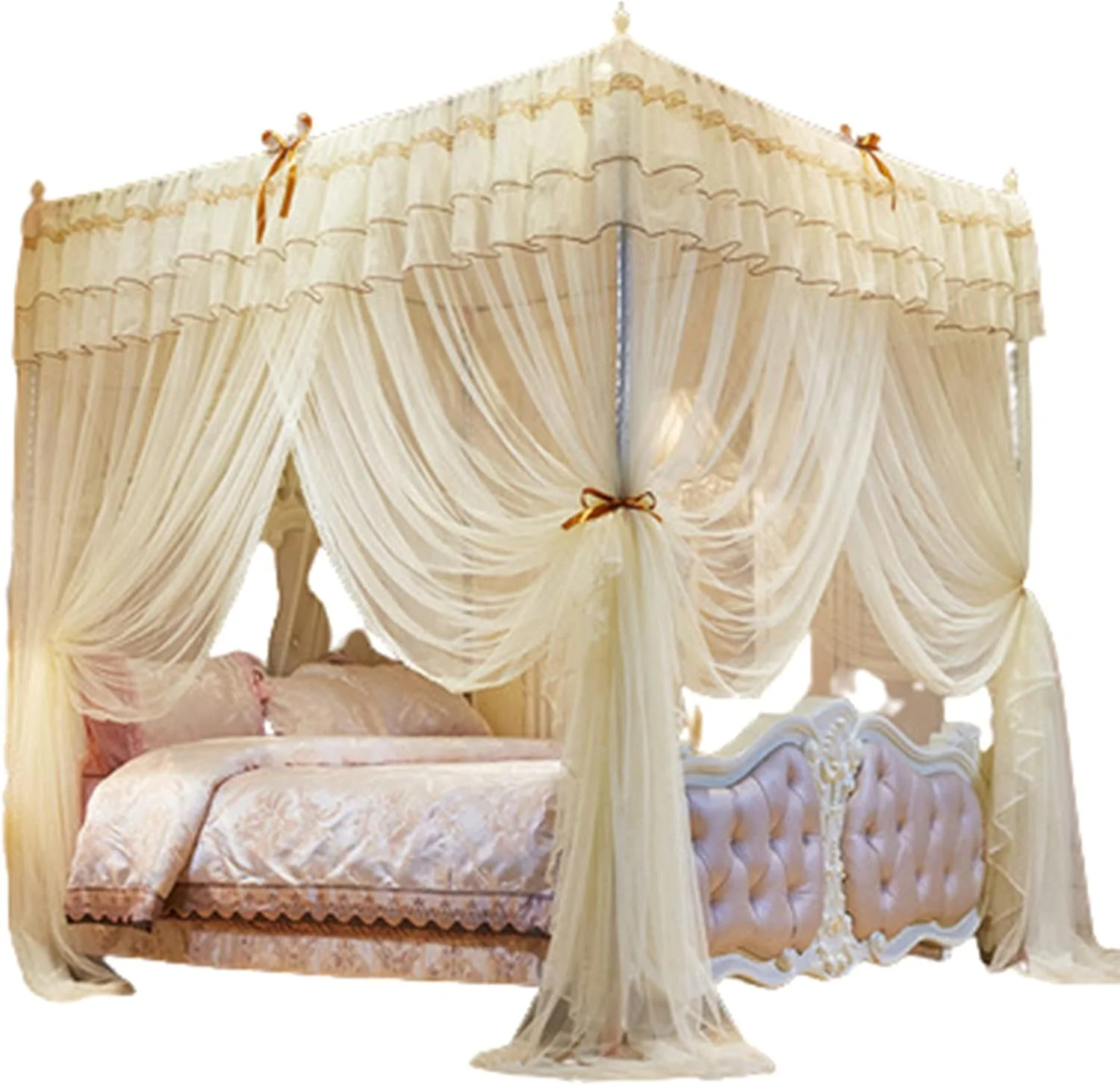 پشه بند توری تاشو کودکانه مناسب تخت یک نفره و دو نفره، سقفی مربعی، سه درب، مدل زمینی بدون زیپ پشه بند توری تاشو کودکانه مناسب تخت یک نفره و دو نفره، سقفی مربعی، سه درب، مدل زمینی بدون زیپ