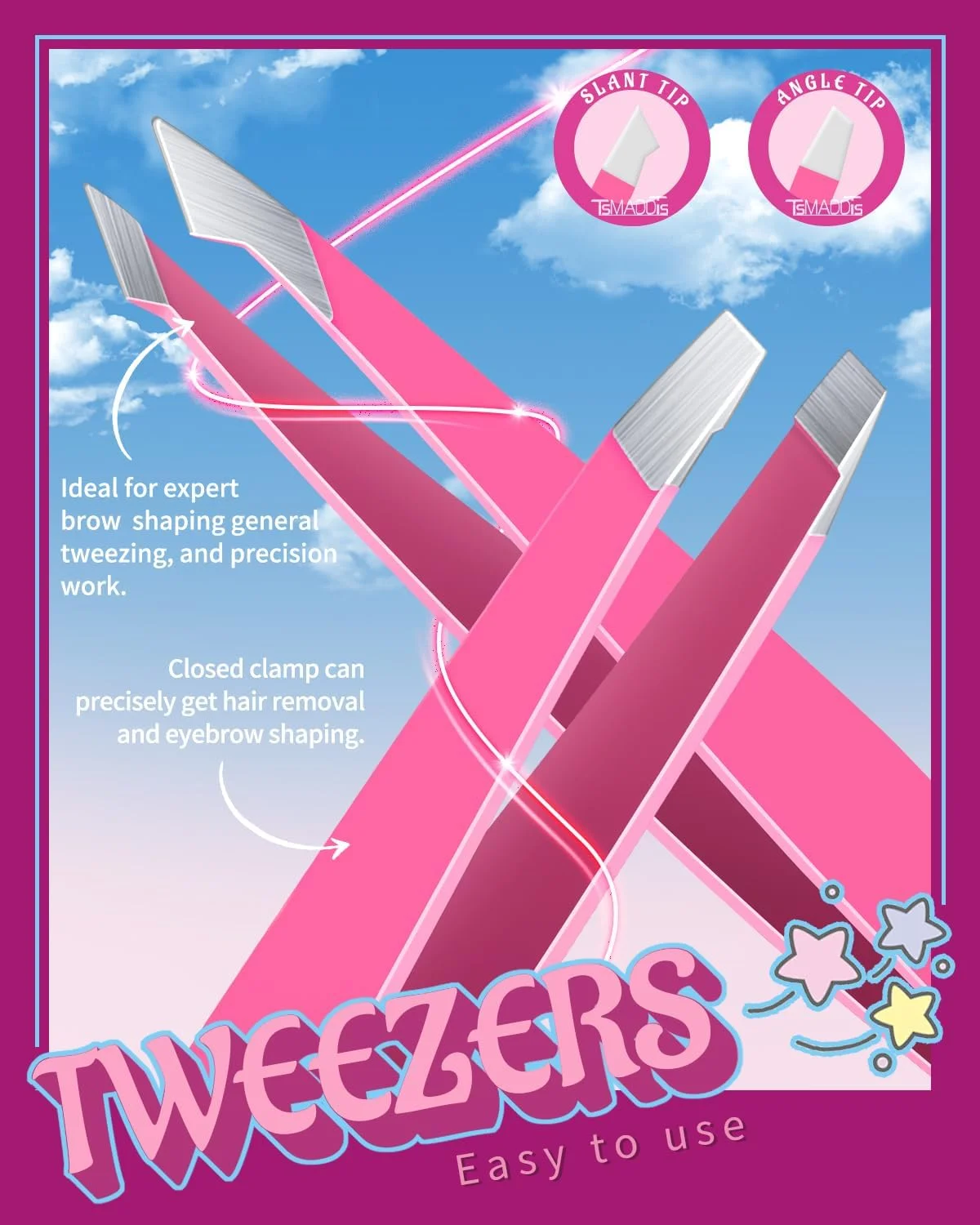 ست موچین ابرو TsMADDTs، 6 عددی، موچین برای موهای صورت بانوان به همراه قیچی خمیده و برس ابرو برای موهای زیرپوستی ست موچین ابرو TsMADDTs، 6 عددی، موچین برای موهای صورت بانوان به همراه قیچی خمیده و برس ابرو برای موهای زیرپوستی