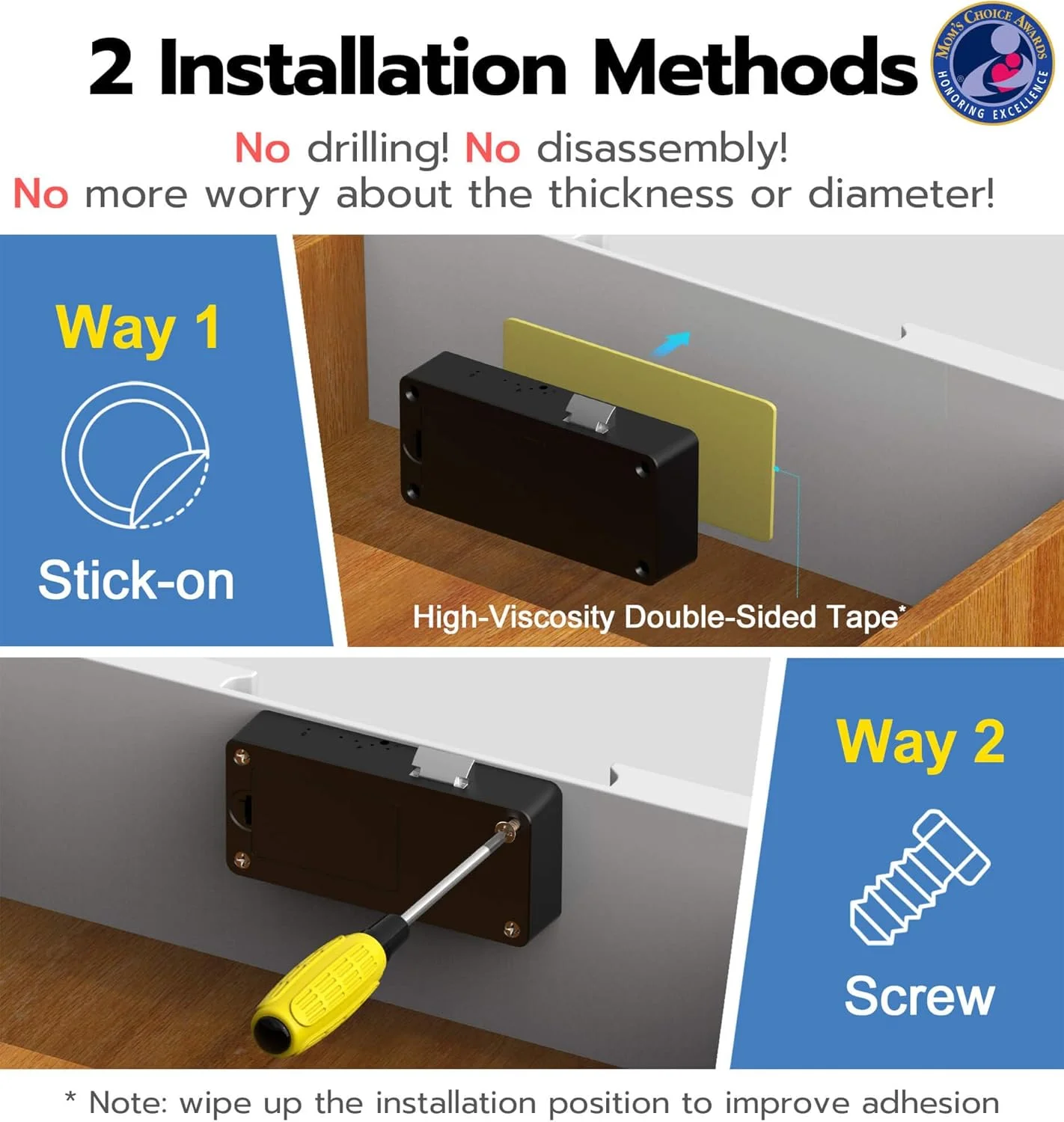 قفل هوشمند کابینت Anweller، قفل کشوی الکترونیکی دیجیتال RFID بلوتوثی مغناطیسی مخفی بدون نیاز به سوراخکاری برای ایمنی کودک، کمد، فایل و کابینت