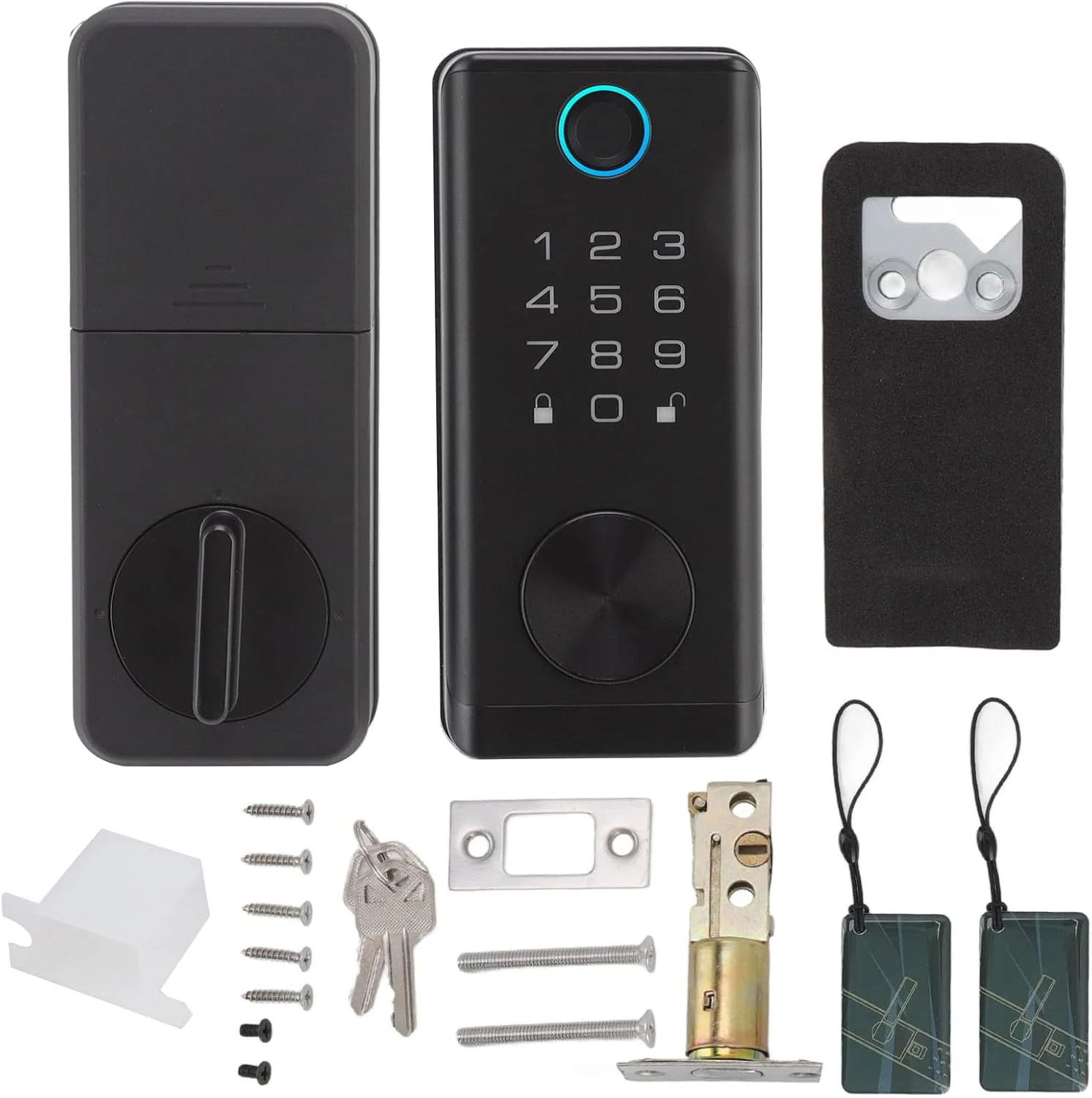 قفل درب هوشمند، قفل اثر انگشتی دیجیتال با صفحه کلید، قفل الکترونیکی هوشمند برای خانه و هتل قفل درب هوشمند، قفل اثر انگشتی دیجیتال با صفحه کلید، قفل الکترونیکی هوشمند برای خانه و هتل