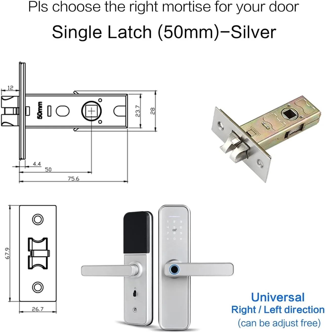 قفل هوشمند درب، قفل درب هوشمند وای فای Cerradura Inteligente، صفحه کلید لمسی رمز عبور، اثر انگشت با قفل درب دیجیتال Fechadura، قفل Deadbolt هوشمند، قفل درب ورودی (رنگ: زبانه 50 میلی متر، اندازه: M قفل هوشمند درب، قفل درب هوشمند وای فای Cerradura Inteligente، صفحه کلید لمسی رمز عبور، اثر انگشت با قفل درب دیجیتال Fechadura، قفل Deadbolt هوشمند، قفل درب ورودی (رنگ: زبانه 50 میلی متر، اندازه: M