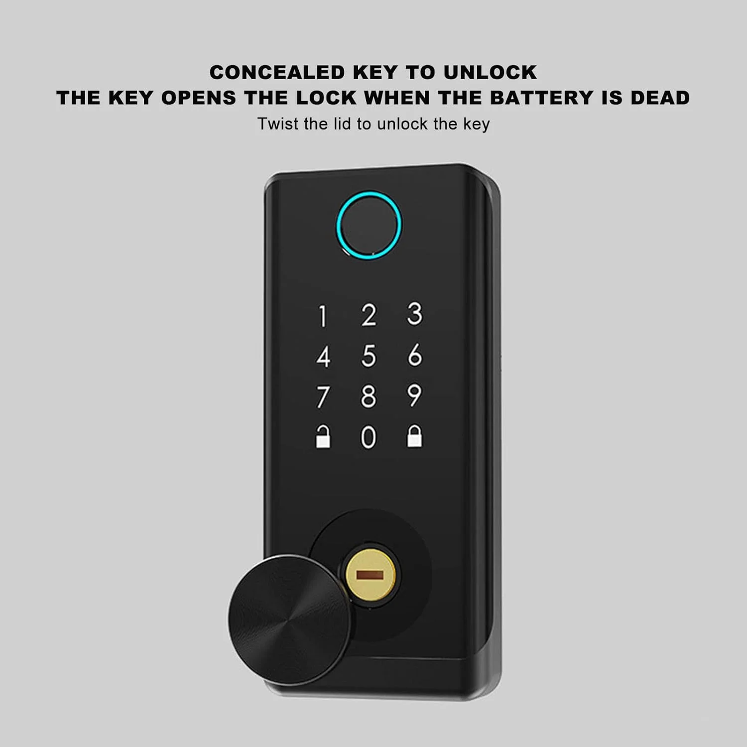 قفل درب هوشمند، قفل اثر انگشتی دیجیتال با صفحه کلید، قفل الکترونیکی هوشمند برای خانه و هتل