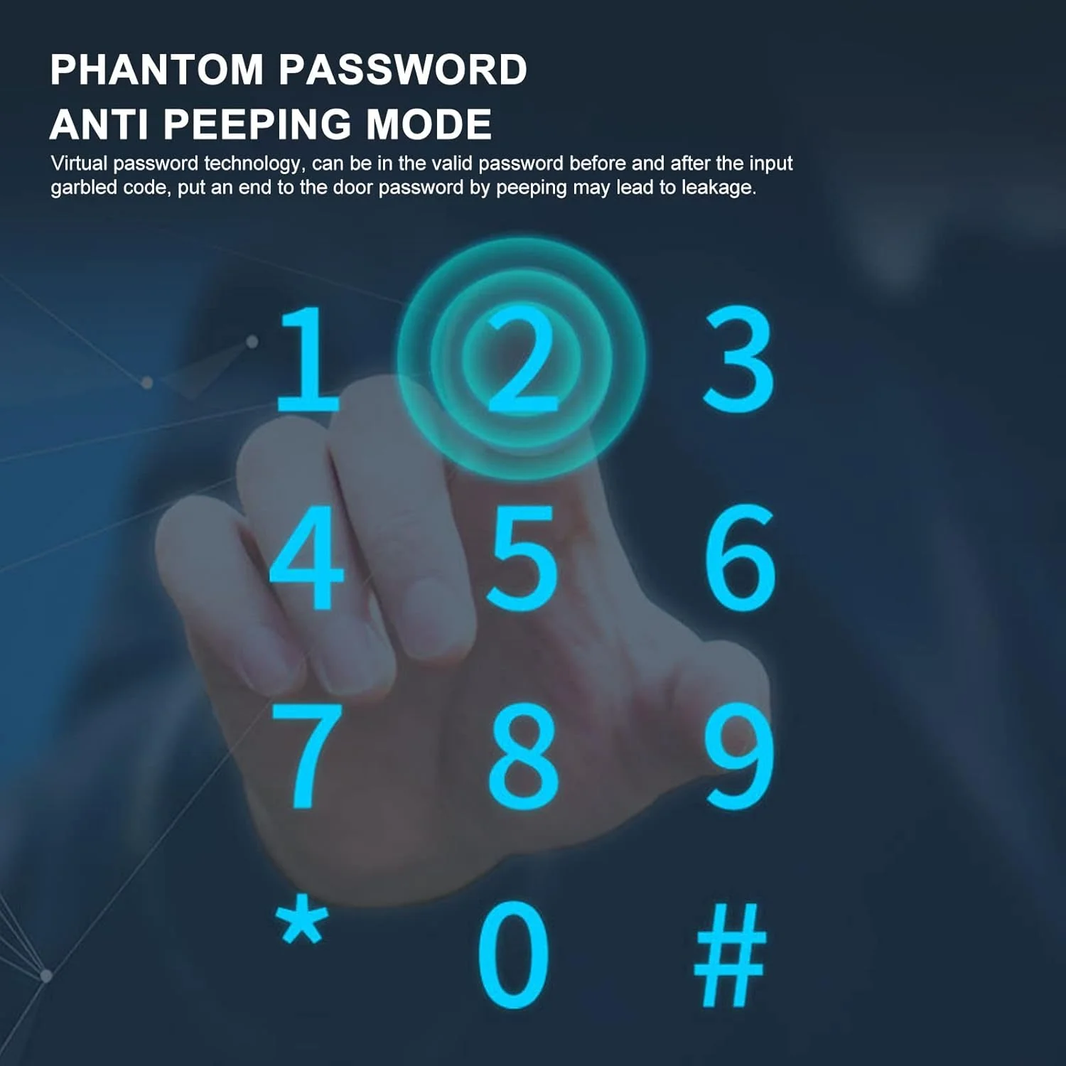 قفل درب هوشمند، قفل اثر انگشتی دیجیتال با صفحه کلید، قفل الکترونیکی هوشمند برای خانه و هتل