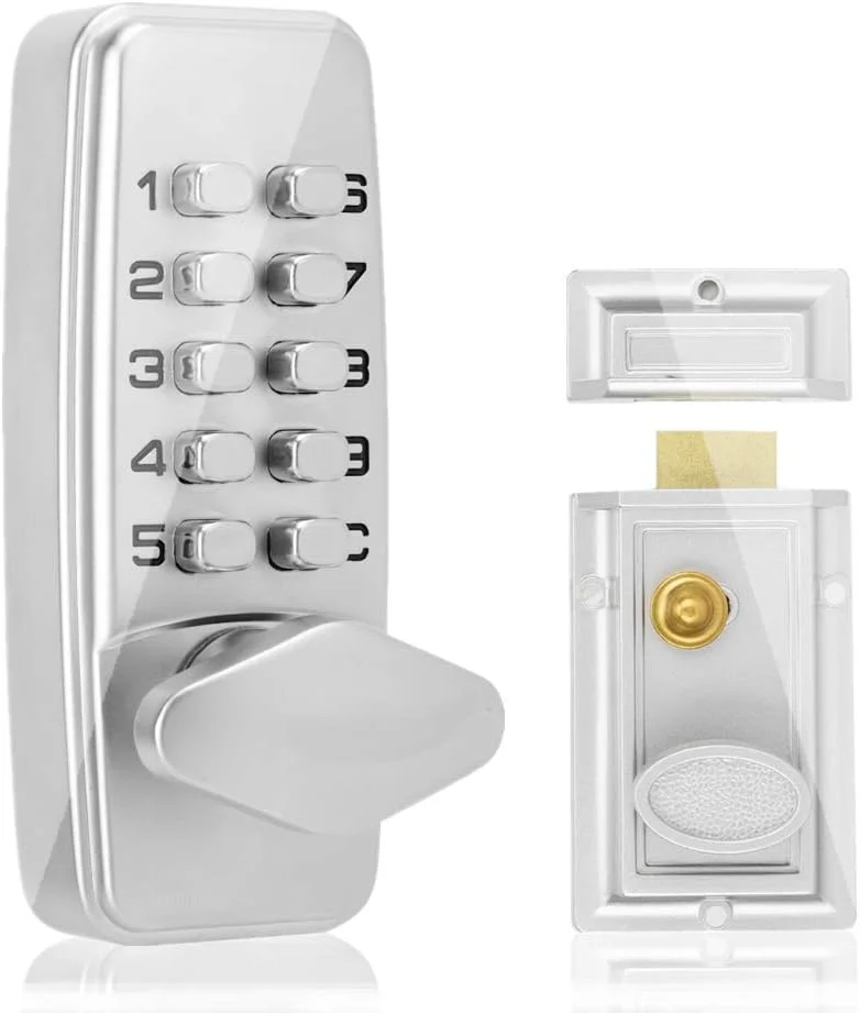 قفل درب رمزدار مکانیکی دیجیتال، قفل رمز مکانیکی 2-4 رقمی برای کابینت، درب داخلی و خارجی، قفل رمزدار امنیتی (مدل 1) قفل درب رمزدار مکانیکی دیجیتال، قفل رمز مکانیکی 2-4 رقمی برای کابینت، درب داخلی و خارجی، قفل رمزدار امنیتی (مدل 1)