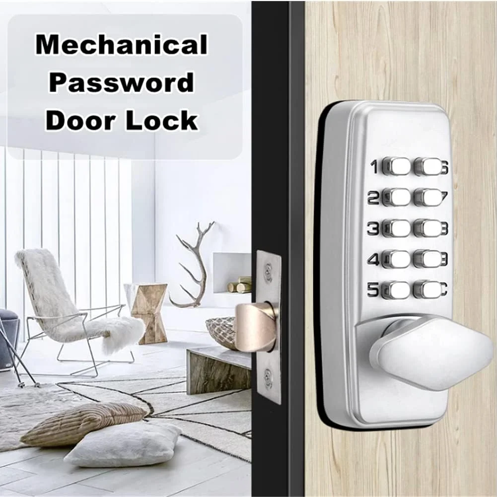 قفل درب رمزدار مکانیکی دیجیتال، قفل رمز مکانیکی 2-4 رقمی برای کابینت، درب داخلی و خارجی، قفل رمزدار امنیتی (مدل 1) قفل درب رمزدار مکانیکی دیجیتال، قفل رمز مکانیکی 2-4 رقمی برای کابینت، درب داخلی و خارجی، قفل رمزدار امنیتی (مدل 1)