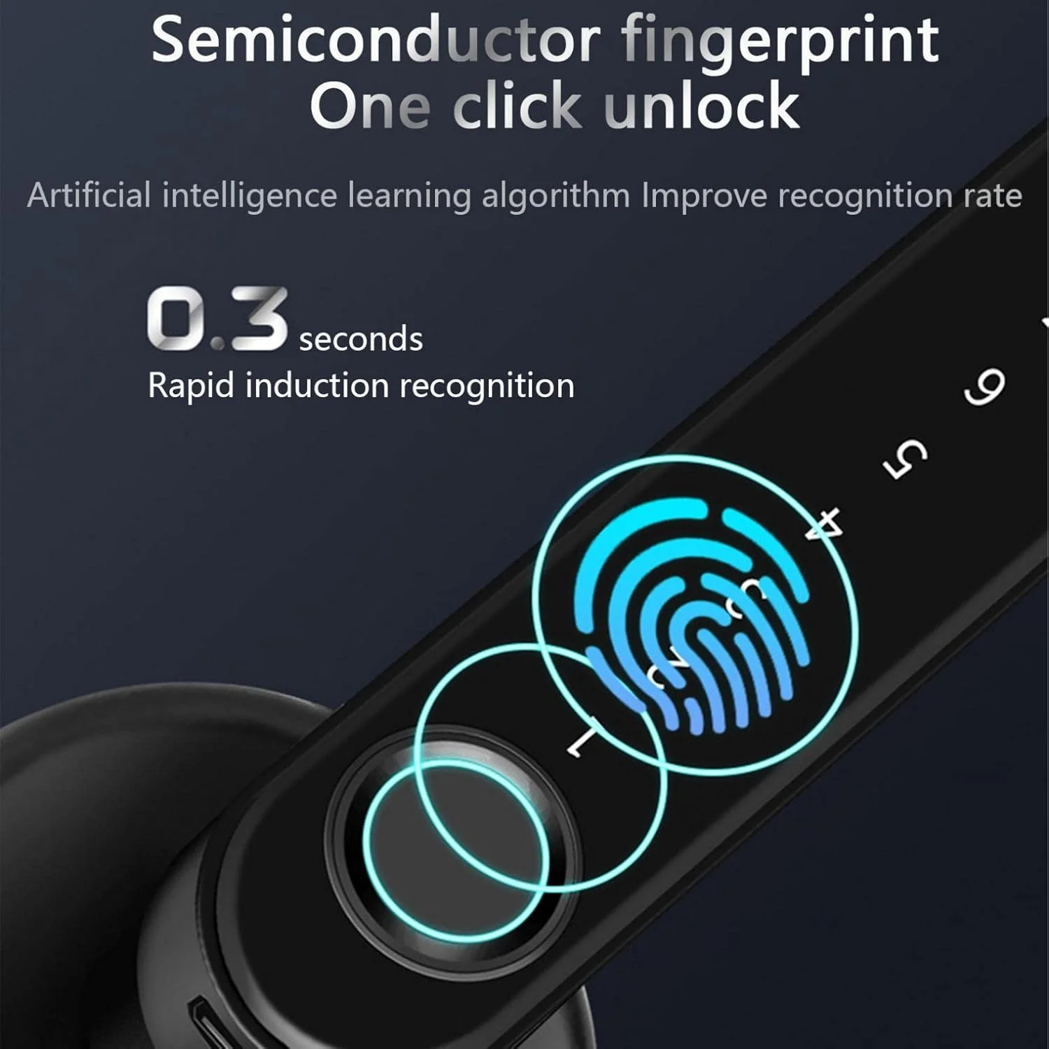 قفل درب هوشمند، قفل درب دیجیتال اثر انگشتی، اثر انگشت و صفحه لمسی بدون کلید، بلوتوث ایمن، نصب آسان، قفل درب دیجیتال عالی برای خانه، آپارتمان، هتل و دفتر