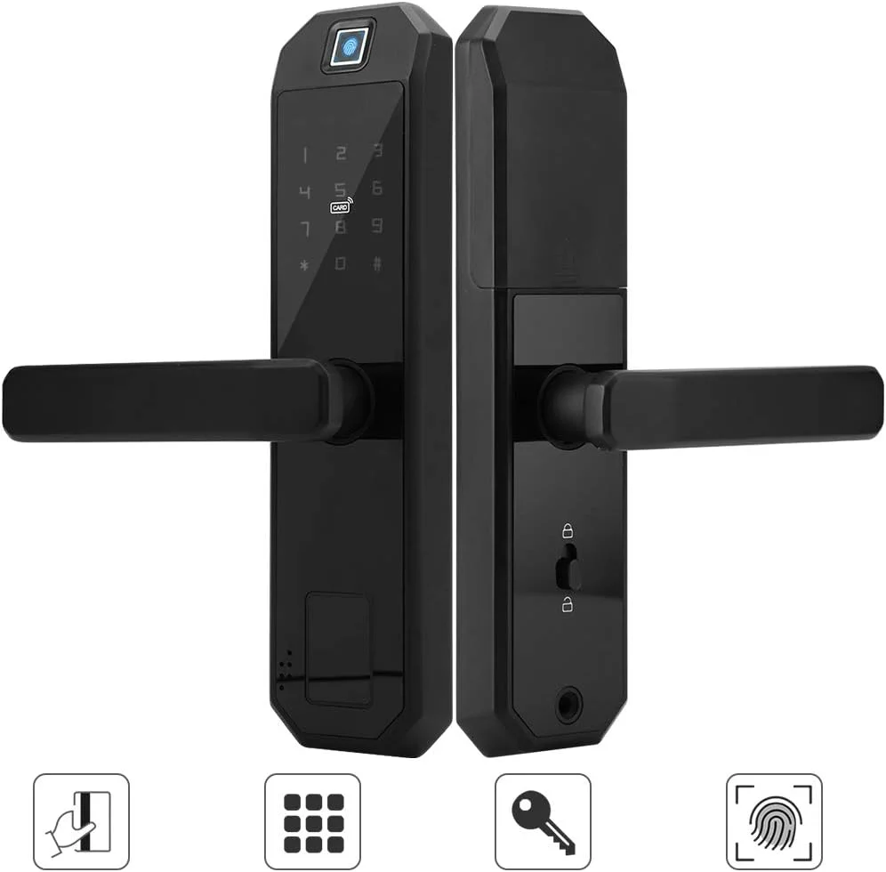 قفل اثر انگشتی ضد آب امنیتی ضد سرقت قفل درب دیجیتال قفل درب الکترونیکی قفل ایمنی پایدار و قابل اعتماد برای هتل، آپارتمان و خانه