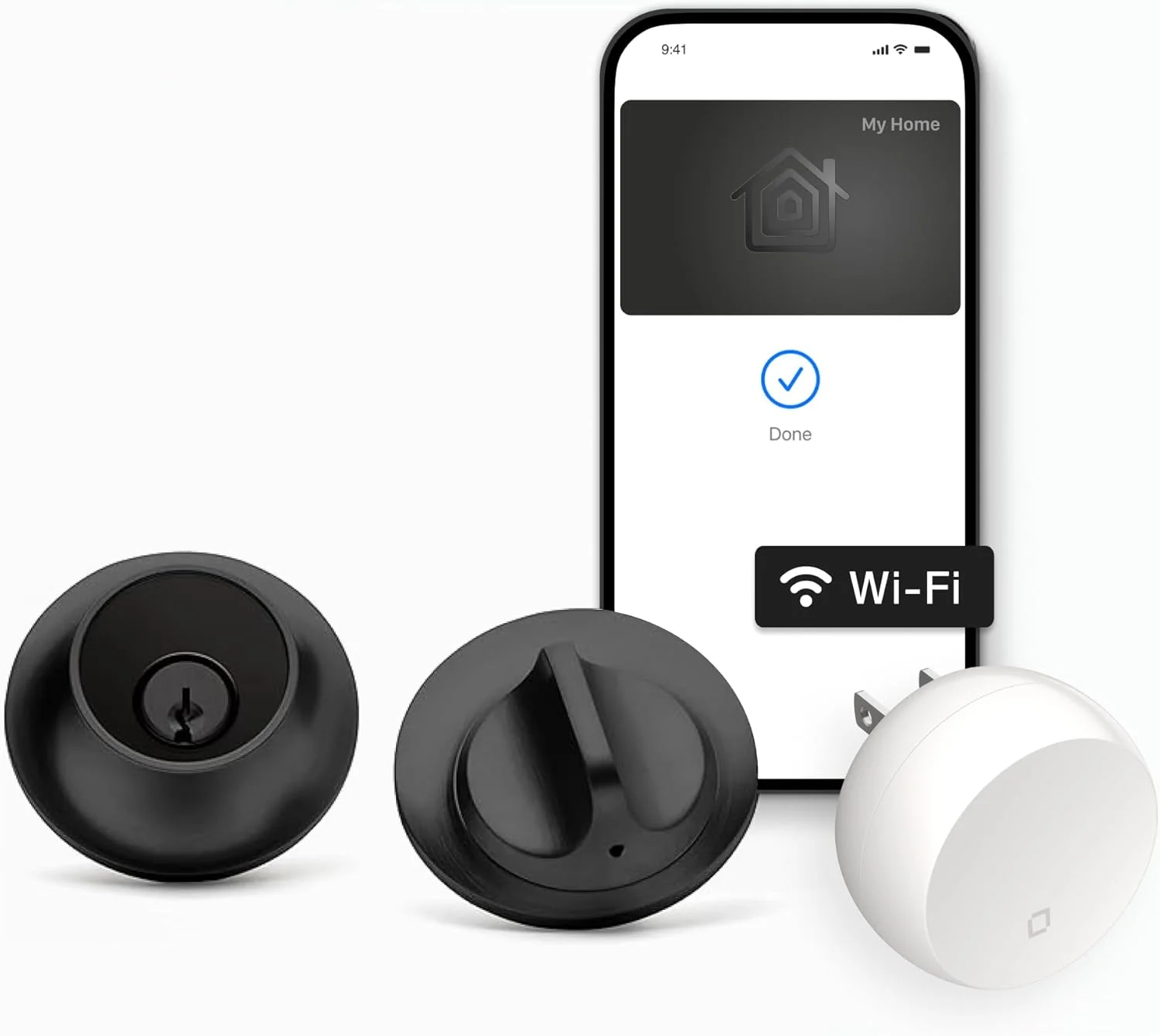 قفل هوشمند Level Lock+ WiFi Deadbolt - کوچکترین قفل هوشمند جهان - Apple Home Key & Voice Control - مشکی مات