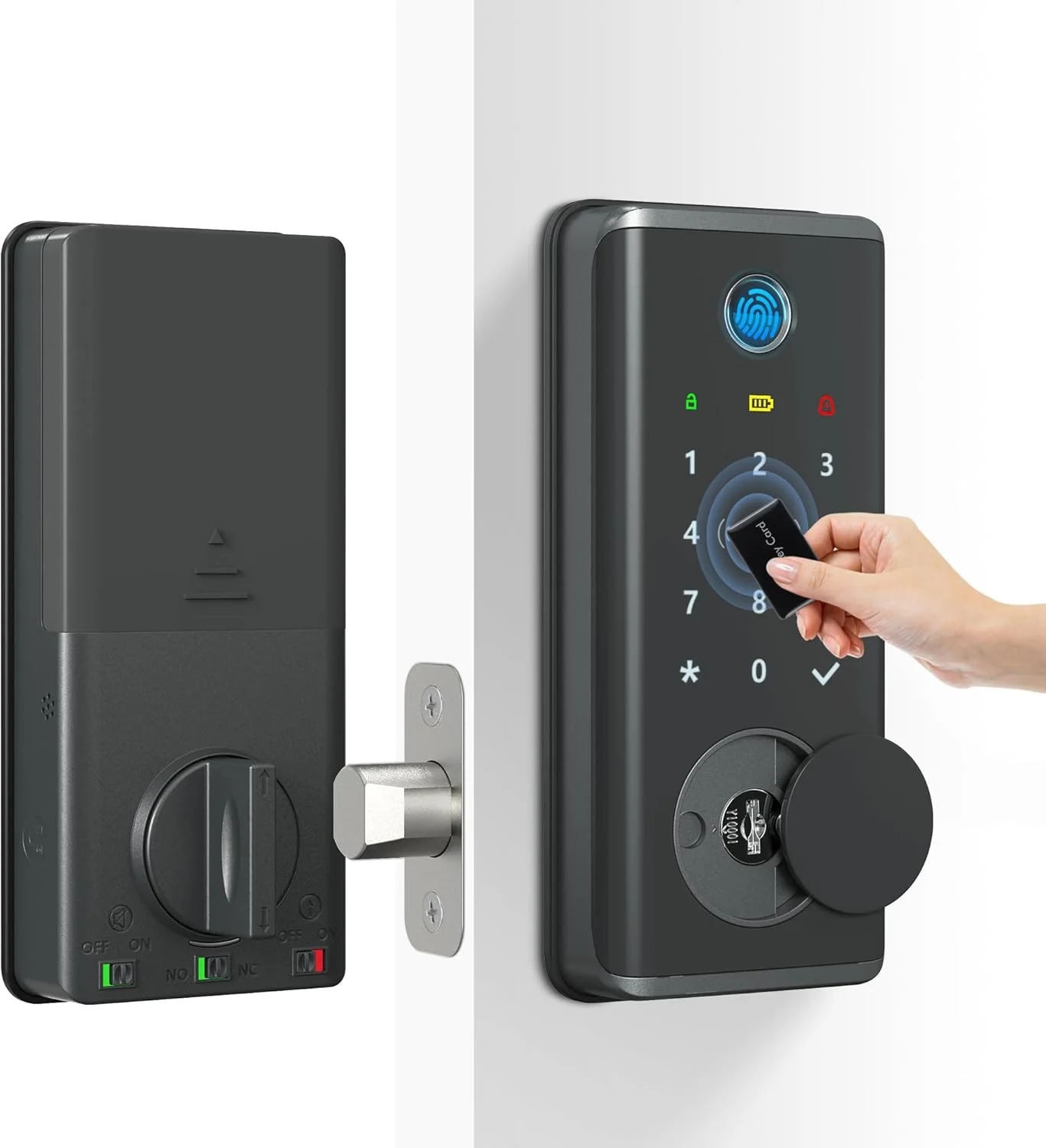 قفل درب ورودی بدون کلید، قفل های کد دیجیتال، قابل باز شدن با اثر انگشت، رمز عبور، کارت، کلید و برنامه، مناسب برای درب ورودی، منازل قفل درب ورودی بدون کلید، قفل های کد دیجیتال، قابل باز شدن با اثر انگشت، رمز عبور، کارت، کلید و برنامه، مناسب برای درب ورودی، منازل