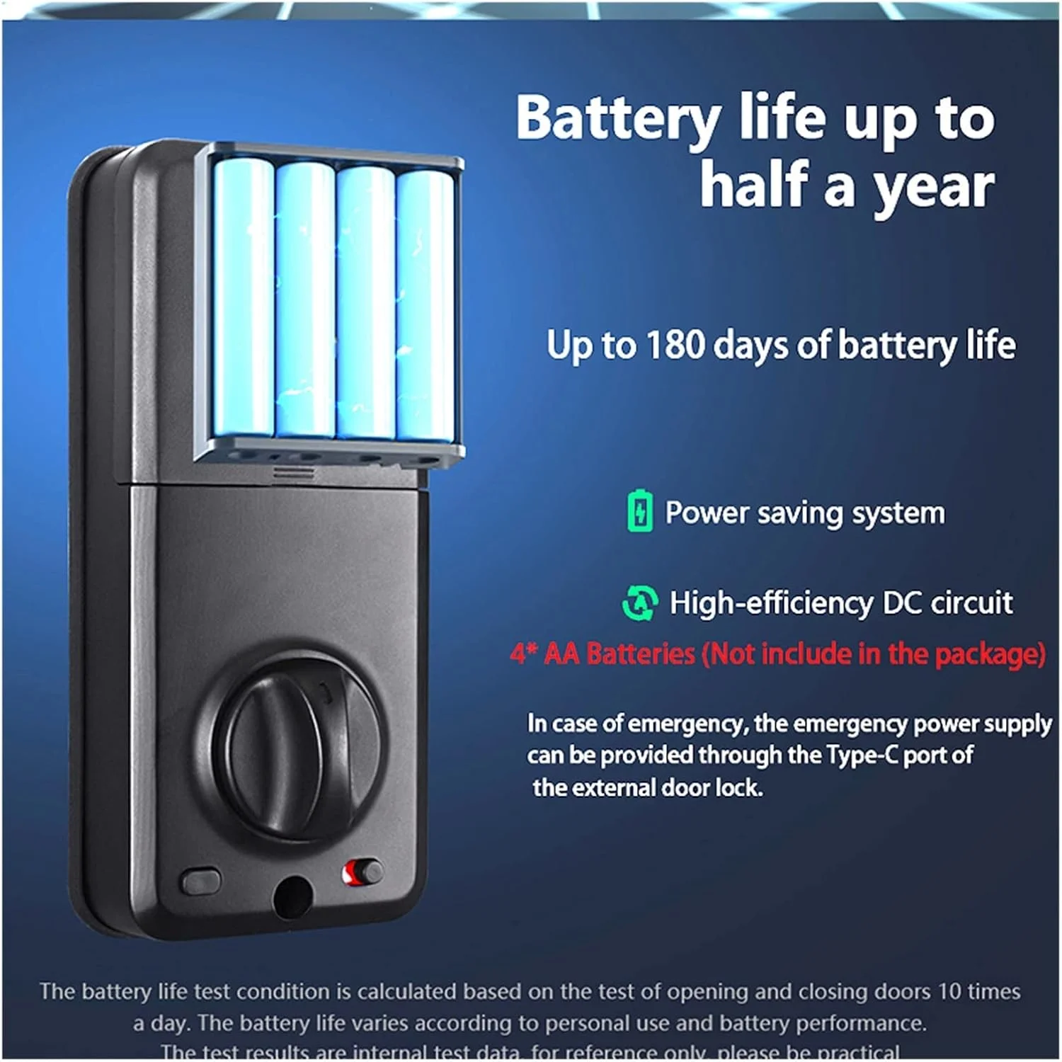 قفل درب اثر انگشتی تویا بلوتوثی دیجیتال الکترونیکی هوشمند، دستگیره درب اثر انگشتی بیومتریک بدون کلید با رمز عبور دیجیتال، دستگیره بالابر هوشمند برای قفل کردن درب منزل (تویا وای فای-نقره ای)