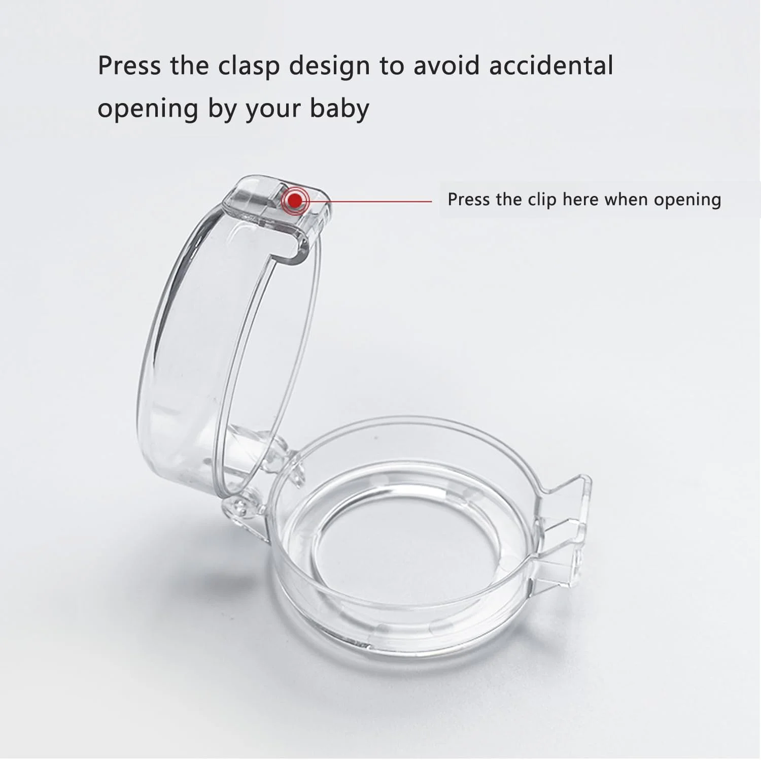 محافظ قفل کودک درب، بسته 3 عددی، شفاف و چسبی برای جلوگیری از قفل شدن ناخواسته درب، مناسب برای قفل های دیجیتال، رمزی و اثر انگشتی، قطر خارجی 3 سانتی متر