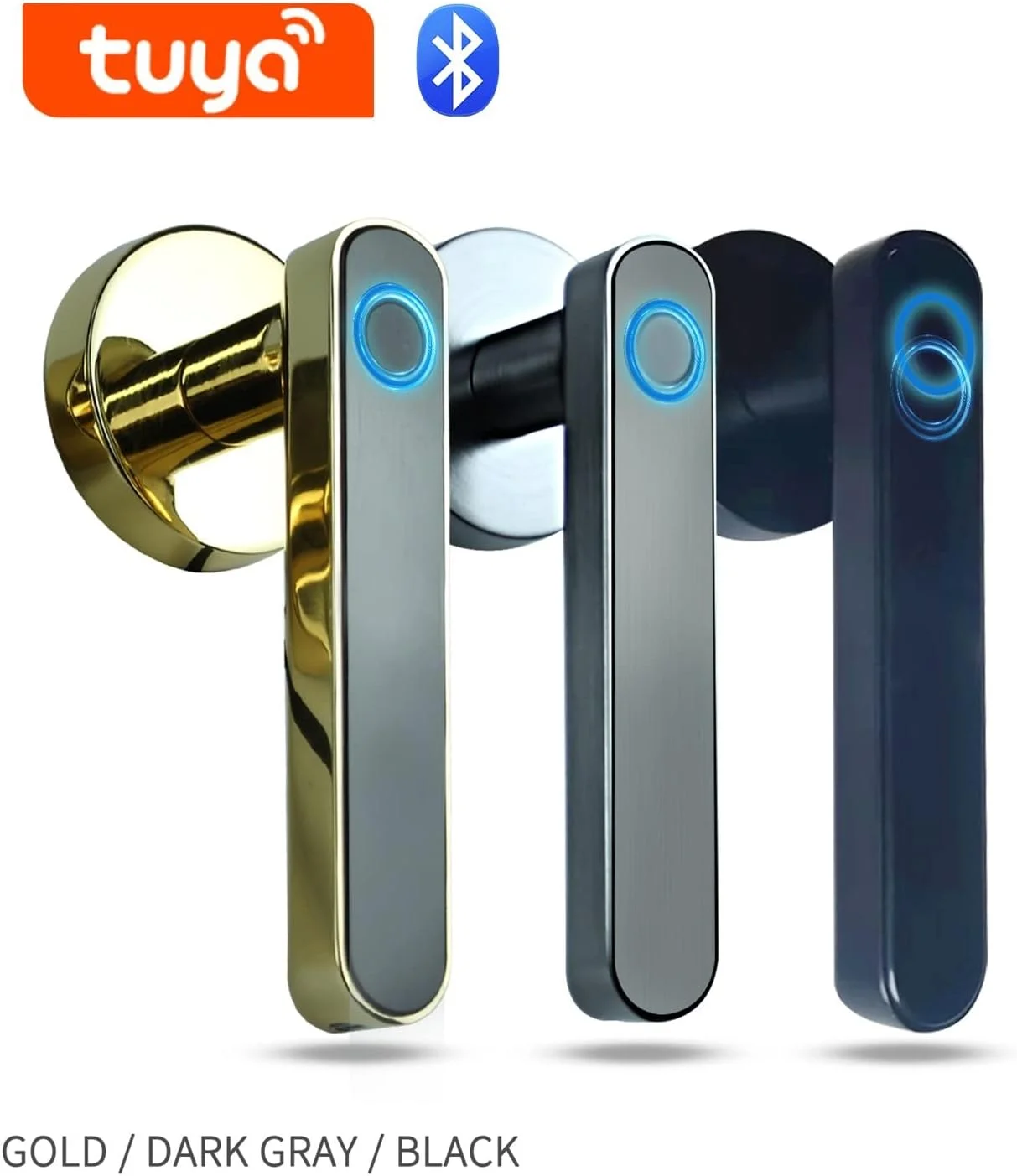 قفل اثر انگشتی درب، بلوتوثی، دیجیتال، الکترونیکی، هوشمند. قفل درب بیومتریک اثر انگشتی، دستگیره بدون کلید دیجیتال، رمز عبور، مناسب خانه هوشمند، دستگیره بالابر برای قفل کردن (1)