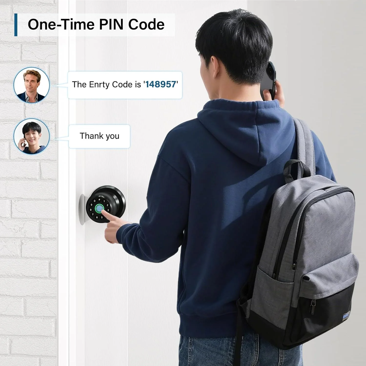 قفل درب صفحه کلید هوشمند TCFUNDY با دستگیره، قفل دیجیتال بدون کلید با دستگیره، دستگیره الکترونیکی اثر انگشتی، نصب آسان، همراه با کلید و کارت IC قفل درب صفحه کلید هوشمند TCFUNDY با دستگیره، قفل دیجیتال بدون کلید با دستگیره، دستگیره الکترونیکی اثر انگشتی، نصب آسان، همراه با کلید و کارت IC