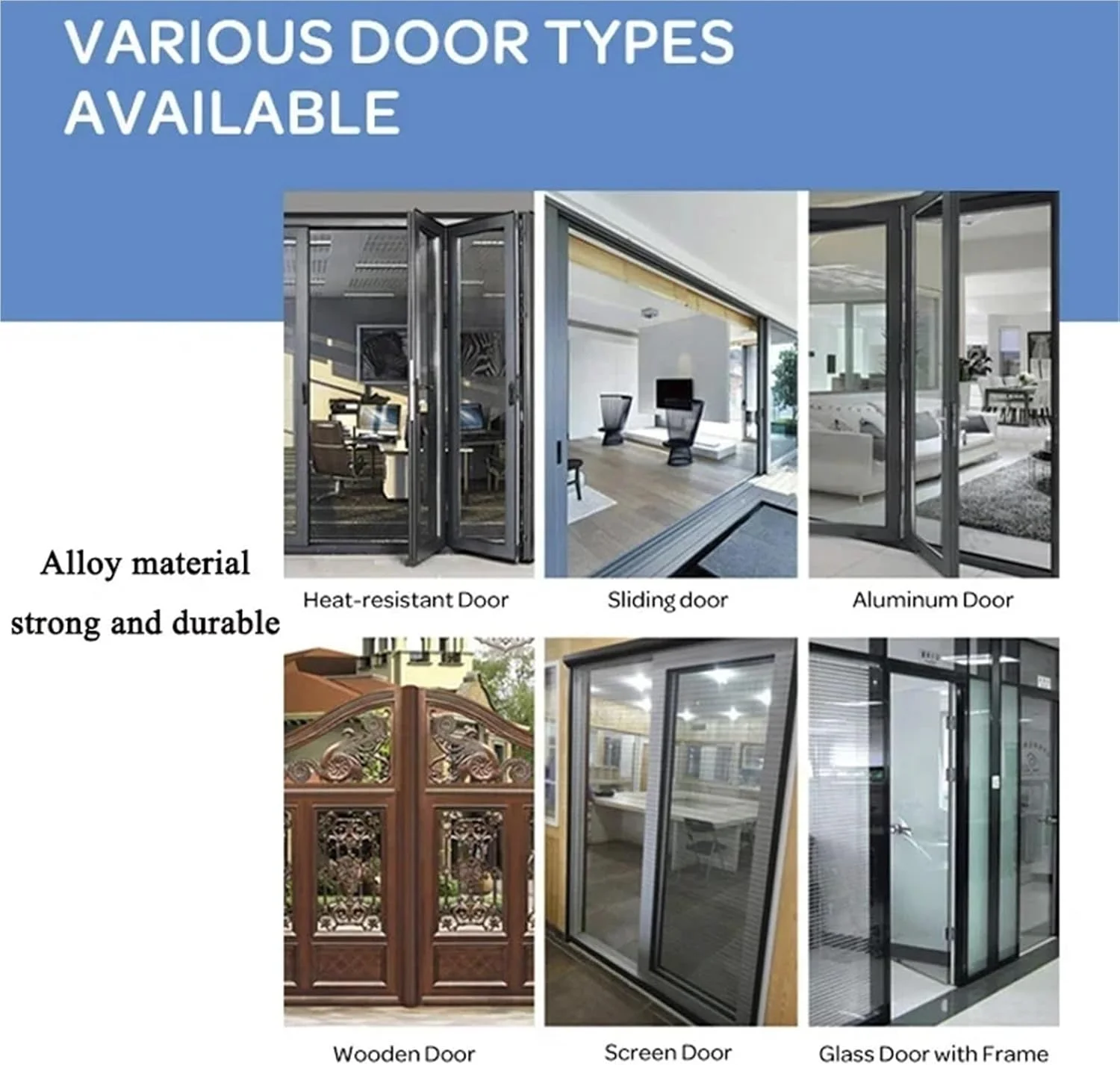 قفل درب هوشمند، قفل درب دیجیتال الکترونیکی اثر انگشتی ضد آب، قفل بدون کلید کارت RFID برای درب آلومینیومی/کشویی (طلایی، 3085)