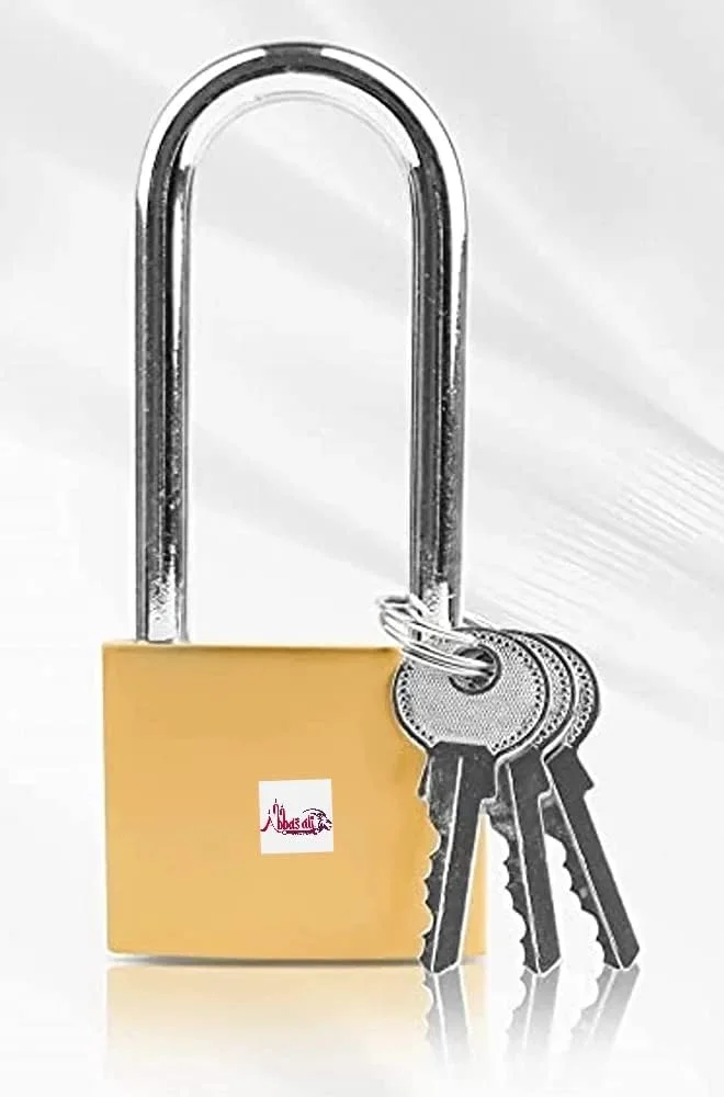 قفل آویز بلند عباسعلی با کلید - قفل امنیتی بیرونی برای سوله، گاراژ، باغ، دروازه و غیره (3 عدد) قفل آویز بلند عباسعلی با کلید - قفل امنیتی بیرونی برای سوله، گاراژ، باغ، دروازه و غیره (3 عدد)