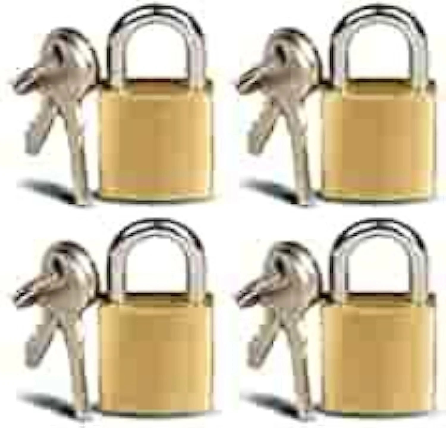 مجموعه 4 عددی قفل های کوچک برنجی عباسعلی برای چمدان، کمدهای شخصی، قفل های برنجی جامد با کلیدهای یکسان مجموعه 4 عددی قفل های کوچک برنجی عباسعلی برای چمدان، کمدهای شخصی، قفل های برنجی جامد با کلیدهای یکسان