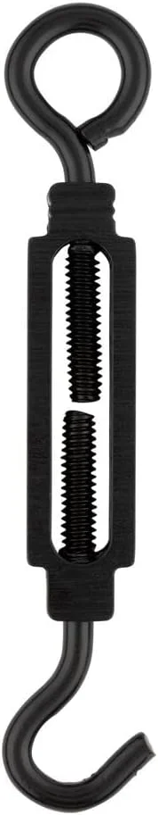 مهره ماسوره چشمی و قلاب National Hardware N820-120، 1/4 اینچ × 7-1/2 اینچ، مشکی