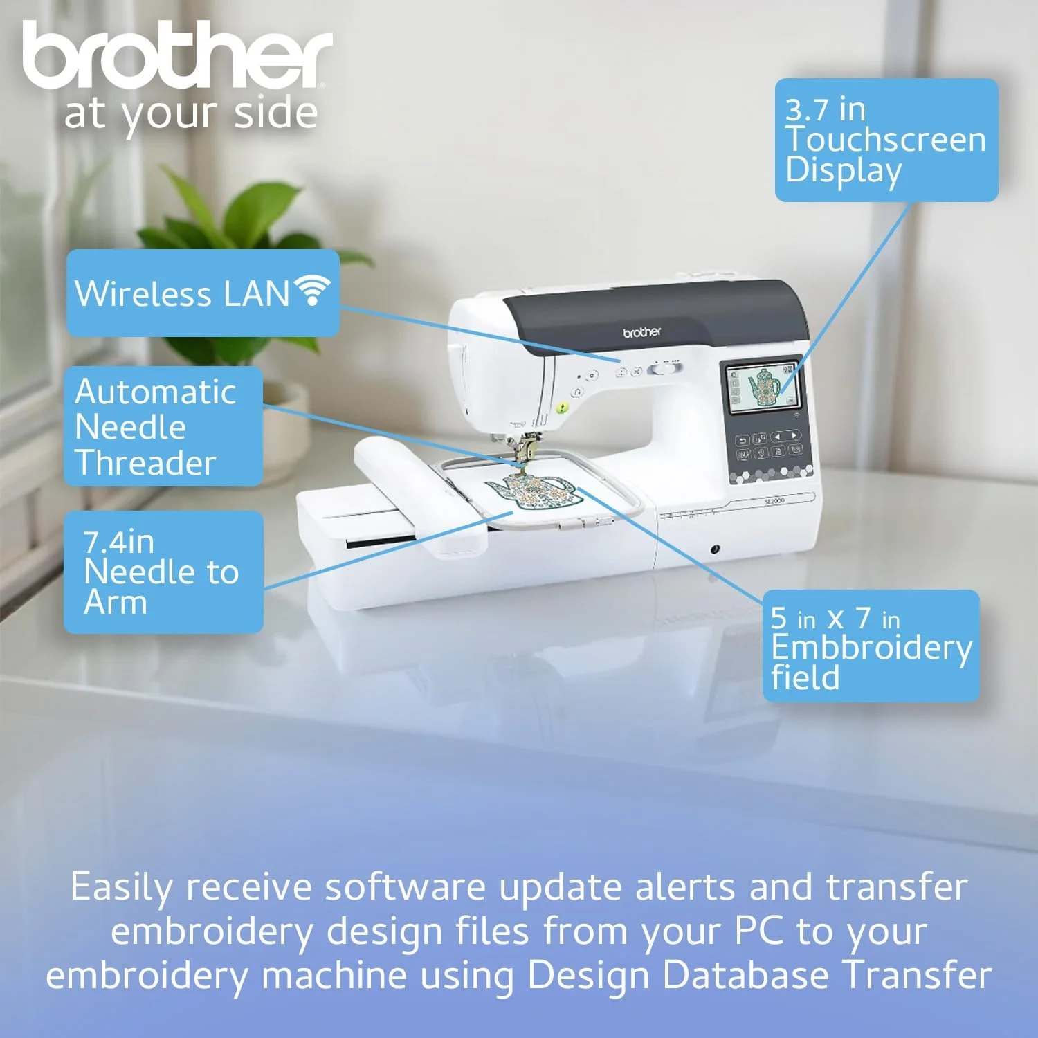 برادر SE2000، SAMF180N، فلزی، سفید برادر SE2000، SAMF180N، فلزی، سفید