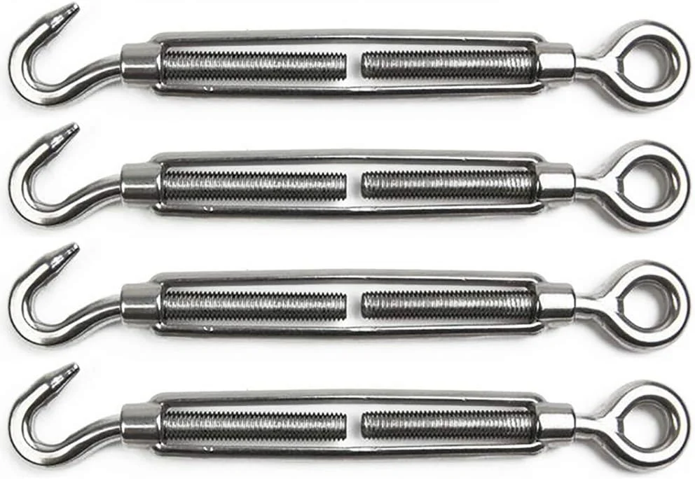 4 عدد مهارکش سیم بکسل M8 استیل ضد زنگ، مهارکش قابل تنظیم، مجموعه قلاب و چشمی، مقاوم 4 عدد مهارکش سیم بکسل M8 استیل ضد زنگ، مهارکش قابل تنظیم، مجموعه قلاب و چشمی، مقاوم