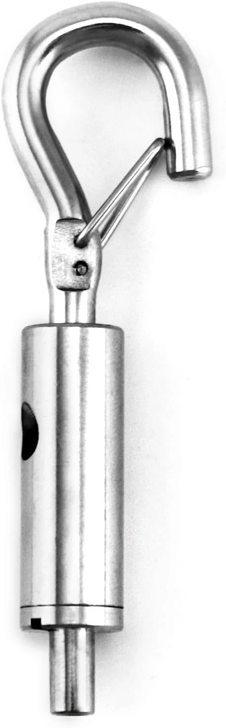 آویز سیم بکسل فولادی QWORK، بسته 40 عددی قلاب و چشم قابل حمل برای کشش سیم بکسل استیل 1/16-3/32 اینچ