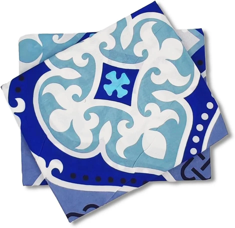 ملحفه تک نفره طرح پرتغالی آبی BYFT Orchard Comfort به همراه یک روبالشی، ابعاد 150x230 سانتی متر، جنس میکروفایبر