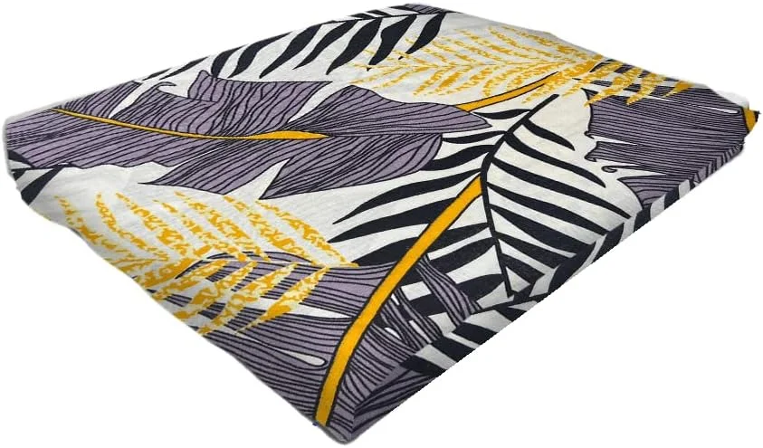 ملحفه تخت خواب لوکس و روبالشتی طرح باغ میوه BYFT، با تراکم بافت 250، چند رنگ، برگ های پاییزی، 100% پلی کتان 70:30، ست 1 عددی