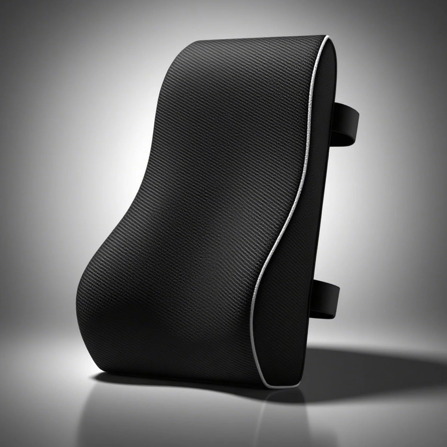 بالشتک پشتی کمری آزونه برای صندلی اداری و خودرو، فوم حافظه‌دار با روکش توری، بندهای قابل تنظیم دوبل، تسکین درد کمر، بهبود وضعیت بدنی، تکیه‌گاه ارگونومیک و سبک