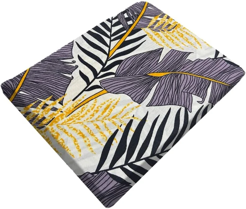 ملحفه تخت خواب لوکس و روبالشتی طرح باغ میوه BYFT، با تراکم بافت 250، چند رنگ، برگ های پاییزی، 100% پلی کتان 70:30، ست 1 عددی