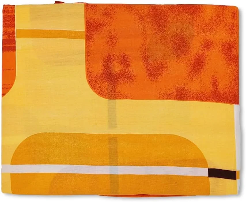 ملحفه تک نفره طرح کاشی هندسی زرد BYFT Orchard Comfort به همراه یک روبالشتی، ابعاد ۱۵۰ در ۲۳۰ سانتی متر، جنس میکروفایبر