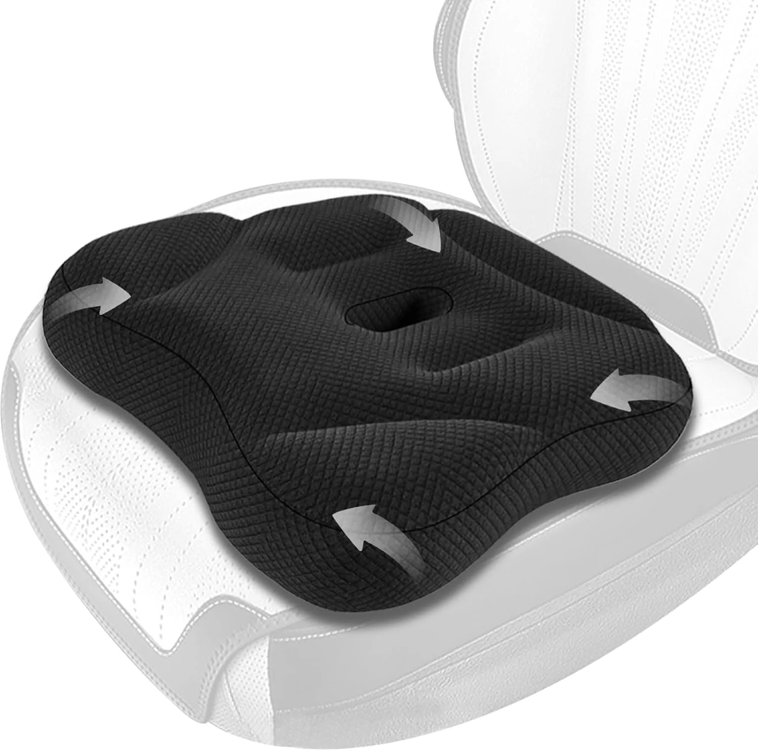 بالشتک صندلی آزونه برای دفتر کار، صندلی تقویت کننده خودرو برای بزرگسالان، بالشتک صندلی منحنی توخالی که بعد از نشستن طولانی مدت باعث خستگی شما نمی شود، برای تسکین درد کمر، دنبالچه، سیاتیک