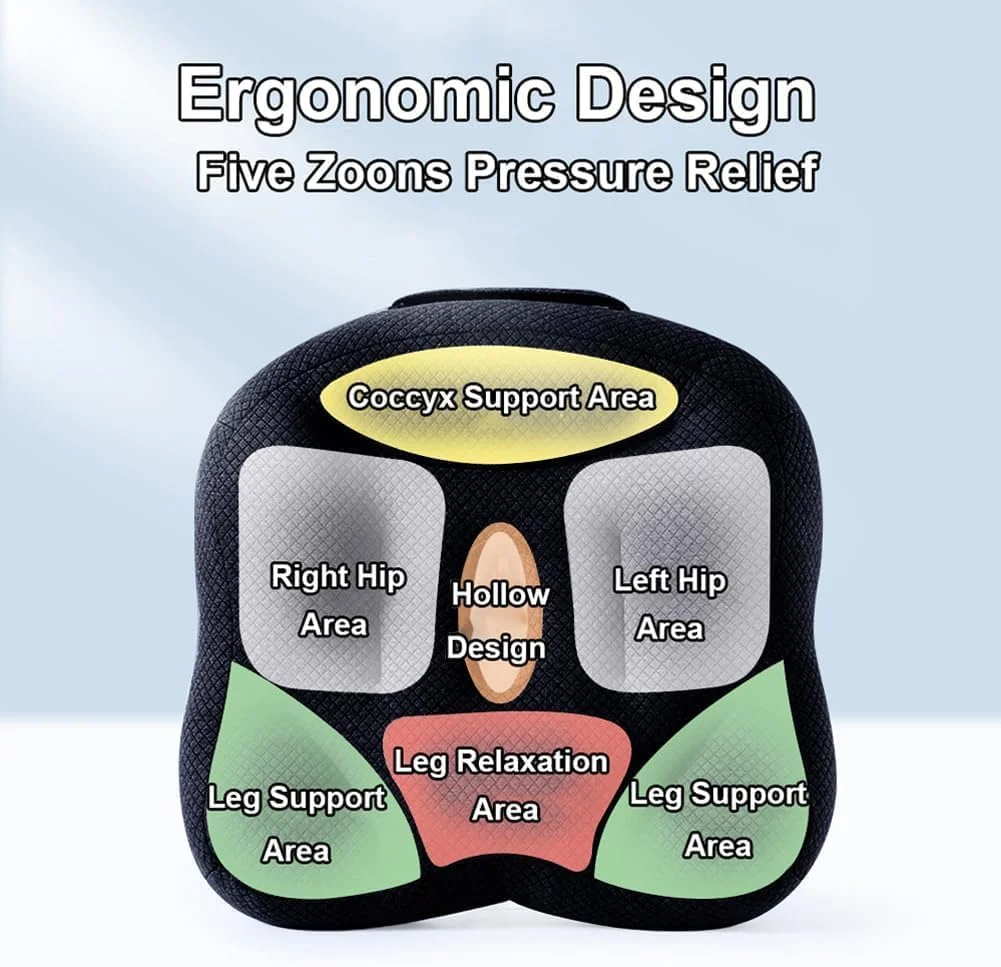 بالشتک صندلی آزونه برای دفتر کار، صندلی تقویت کننده خودرو برای بزرگسالان، بالشتک صندلی منحنی توخالی که بعد از نشستن طولانی مدت باعث خستگی شما نمی شود، برای تسکین درد کمر، دنبالچه، سیاتیک بالشتک صندلی آزونه برای دفتر کار، صندلی تقویت کننده خودرو برای بزرگسالان، بالشتک صندلی منحنی توخالی که بعد از نشستن طولانی مدت باعث خستگی شما نمی شود، برای تسکین درد کمر، دنبالچه، سیاتیک