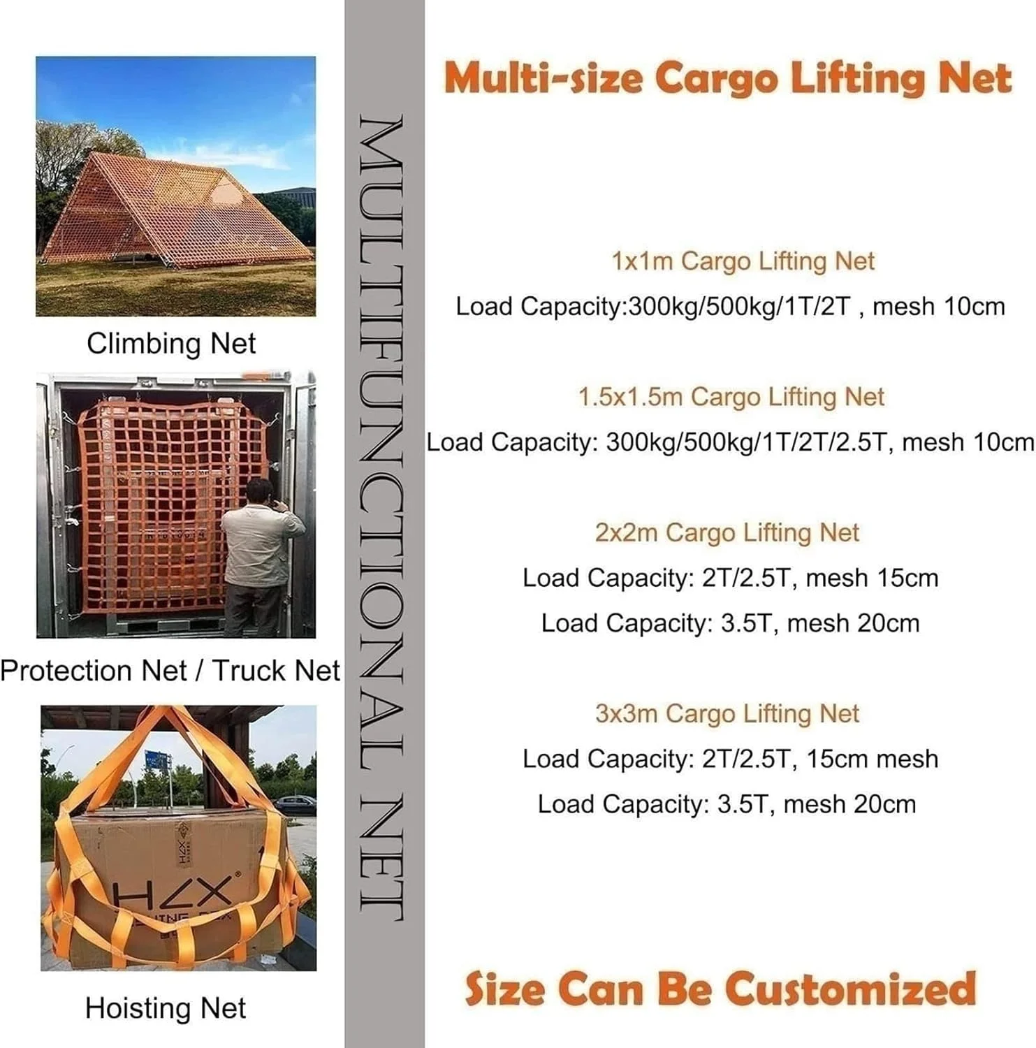تسمه های توری حمل بار - تور آویز ایمنی حمل بار، توری تخت پلی استر برای حمل بار، تورهای حمل بار، توری محکم کننده بار، توری بستن جعبه ها و پالت ها، ظرفیت بارگیری 0.3-3.5 تن
