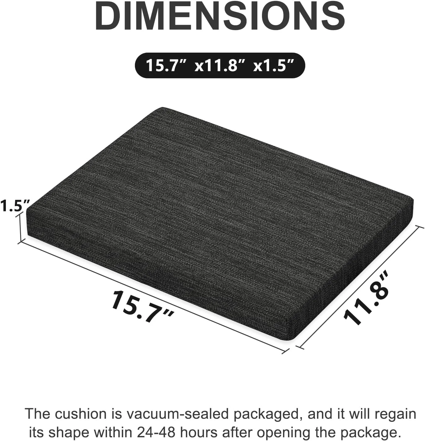 بایبو، ست 2 عددی کوسن مستطیلی برای صندلی اپن، پد ضد لغزش برای صندلی غذاخوری، کوسن نیمکت آشپزخانه با روکش قابل شستشو در ماشین لباسشویی - فقط 2 پد (مشکی، 40x30x4 سانتی متر) بایبو، ست 2 عددی کوسن مستطیلی برای صندلی اپن، پد ضد لغزش برای صندلی غذاخوری، کوسن نیمکت آشپزخانه با روکش قابل شستشو در ماشین لباسشویی - فقط 2 پد (مشکی، 40x30x4 سانتی متر)