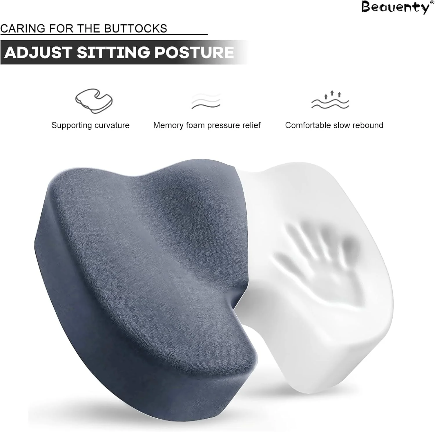 بالشتک صندلی فوم حافظهدار دنبالچه با روکش ژل ضد لغزش – تسکین درد کمر، پشتیبانی از دنبالچه، بالشتک ارتوپدی ضد لغزش برای سیاتیک، صندلی اداری، صندلی ماشین، مسافرت و راحتی در رانندگی بالشتک صندلی فوم حافظهدار دنبالچه با روکش ژل ضد لغزش – تسکین درد کمر، پشتیبانی از دنبالچه، بالشتک ارتوپدی ضد لغزش برای سیاتیک، صندلی اداری، صندلی ماشین، مسافرت و راحتی در رانندگی