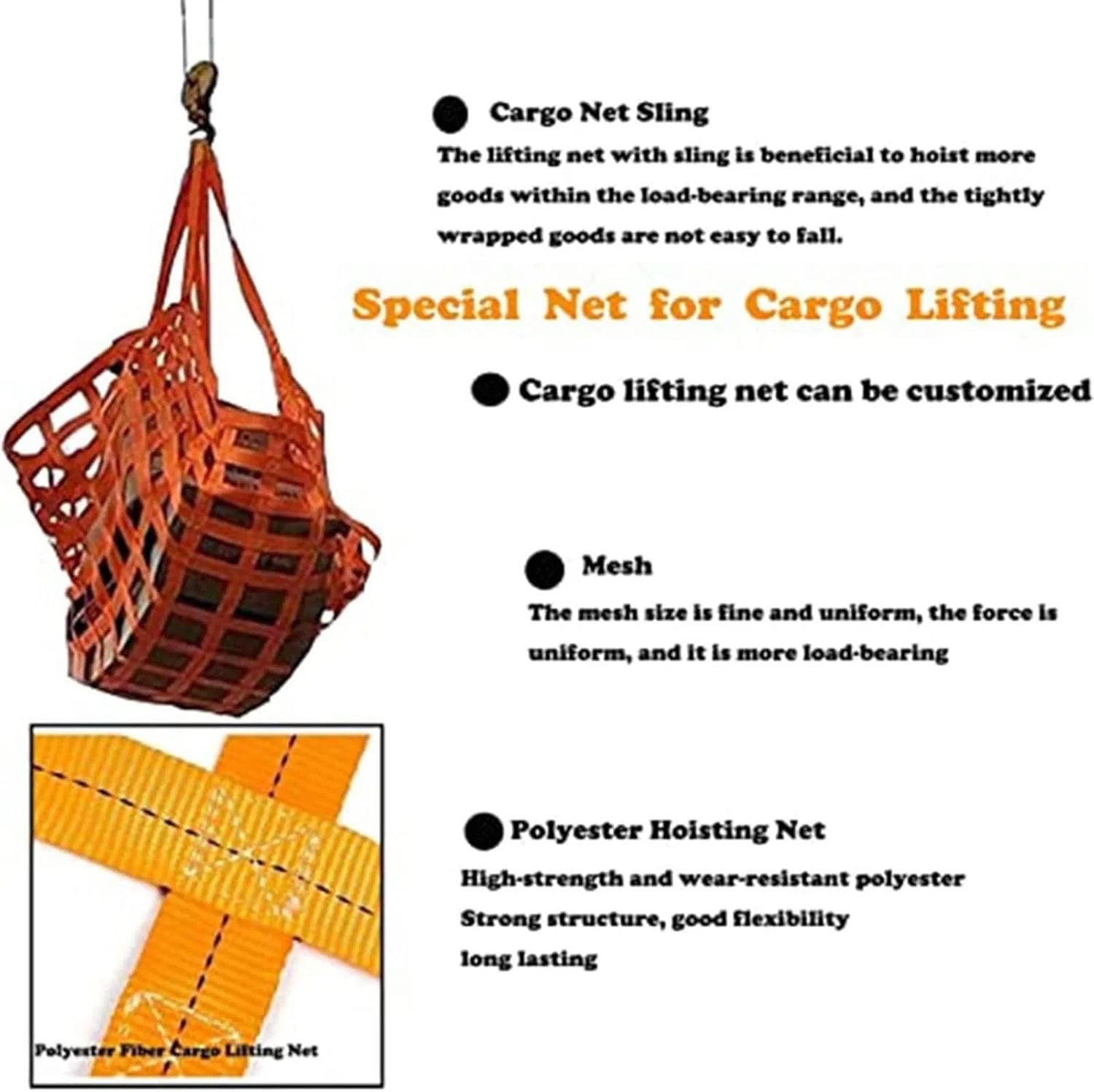 تسمه های توری حمل بار - تور آویز ایمنی حمل بار، توری تخت پلی استر برای حمل بار، تورهای حمل بار، توری محکم کننده بار، توری بستن جعبه ها و پالت ها، ظرفیت بارگیری 0.3-3.5 تن