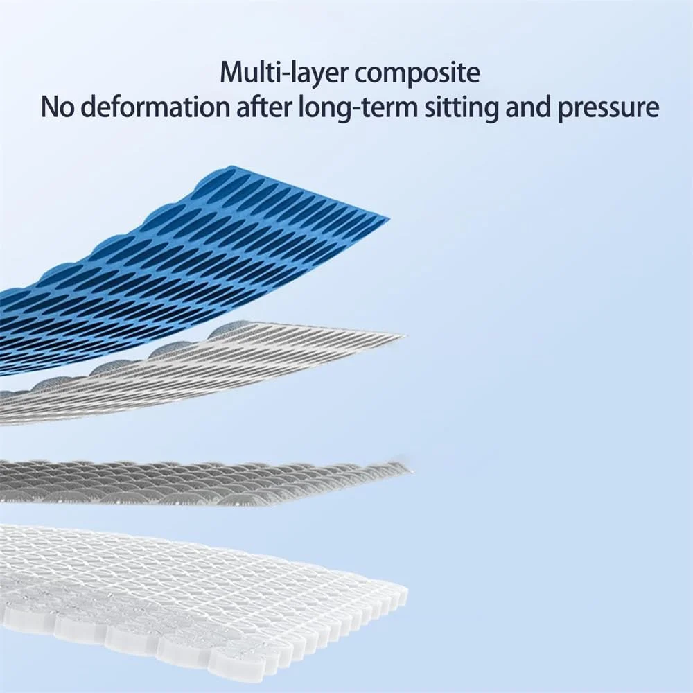 بالشتک ژله‌ای خنک کننده آزونه مناسب نشستن طولانی مدت، برای کاهش فشار ناشی از نشستن (تک رنگ - آبی)