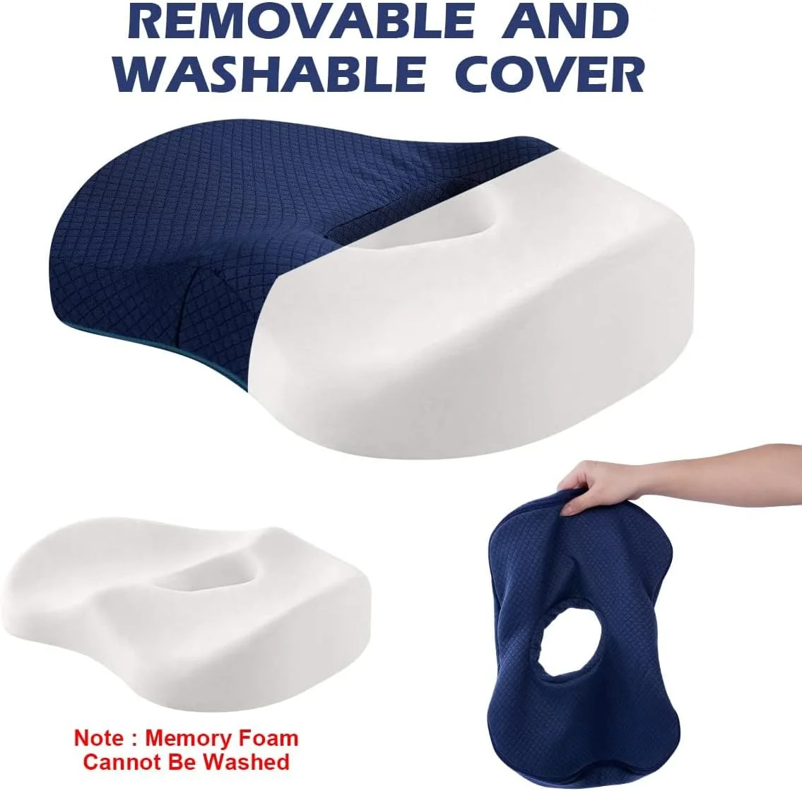 بالشتک صندلی آزونی، بالشتک صندلی اداری فوم حافظه دار ممتاز، بالشتک دنبالچه ضد لغزش قابل تنظیم، بالش سیاتیک برای نشستن درد دنبالچه بالشتک صندلی خودرو، آبی بالشتک صندلی آزونی، بالشتک صندلی اداری فوم حافظه دار ممتاز، بالشتک دنبالچه ضد لغزش قابل تنظیم، بالش سیاتیک برای نشستن درد دنبالچه بالشتک صندلی خودرو، آبی